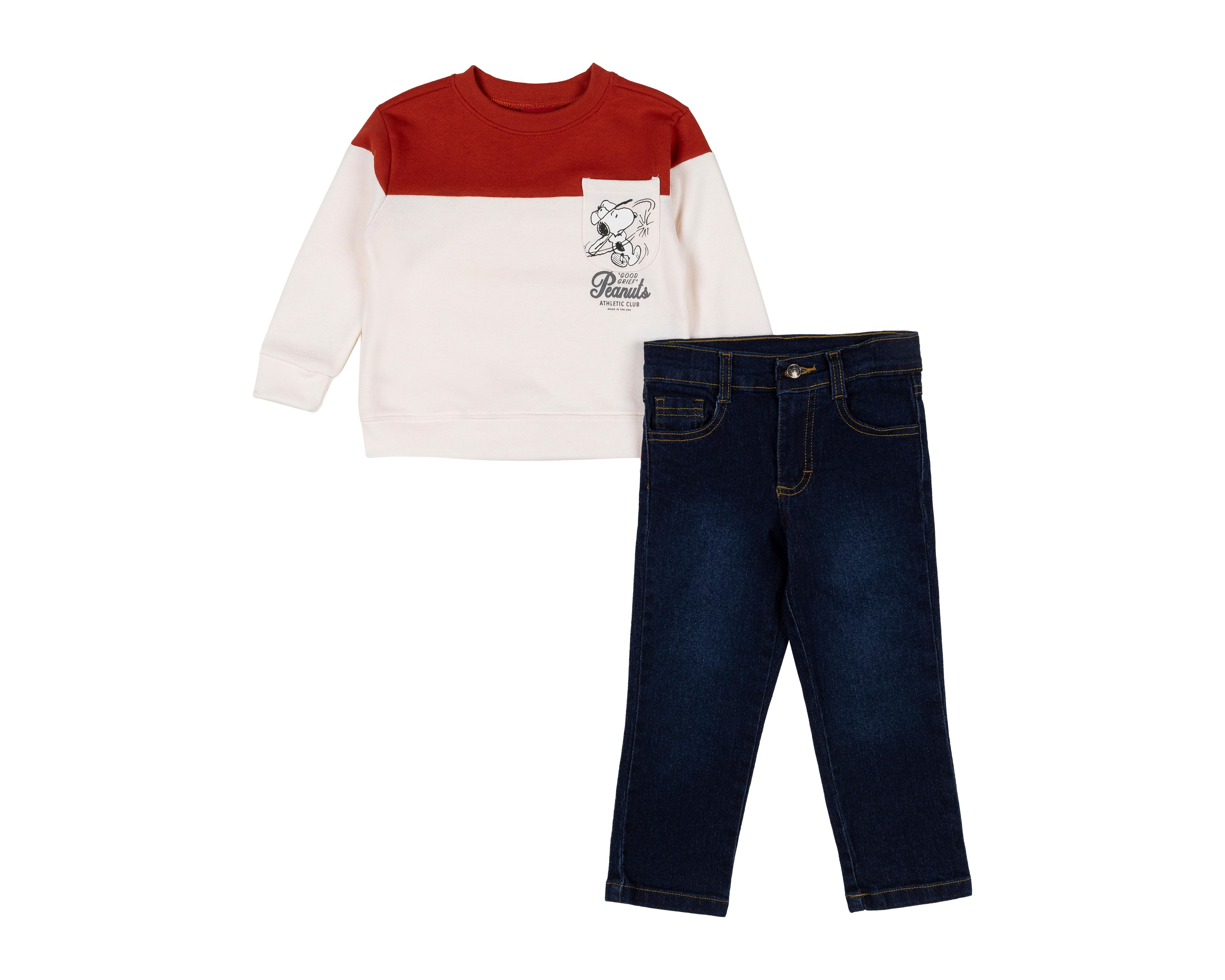 Foto 1 | Conjunto para Bebé Niño Peanuts 2 Piezas