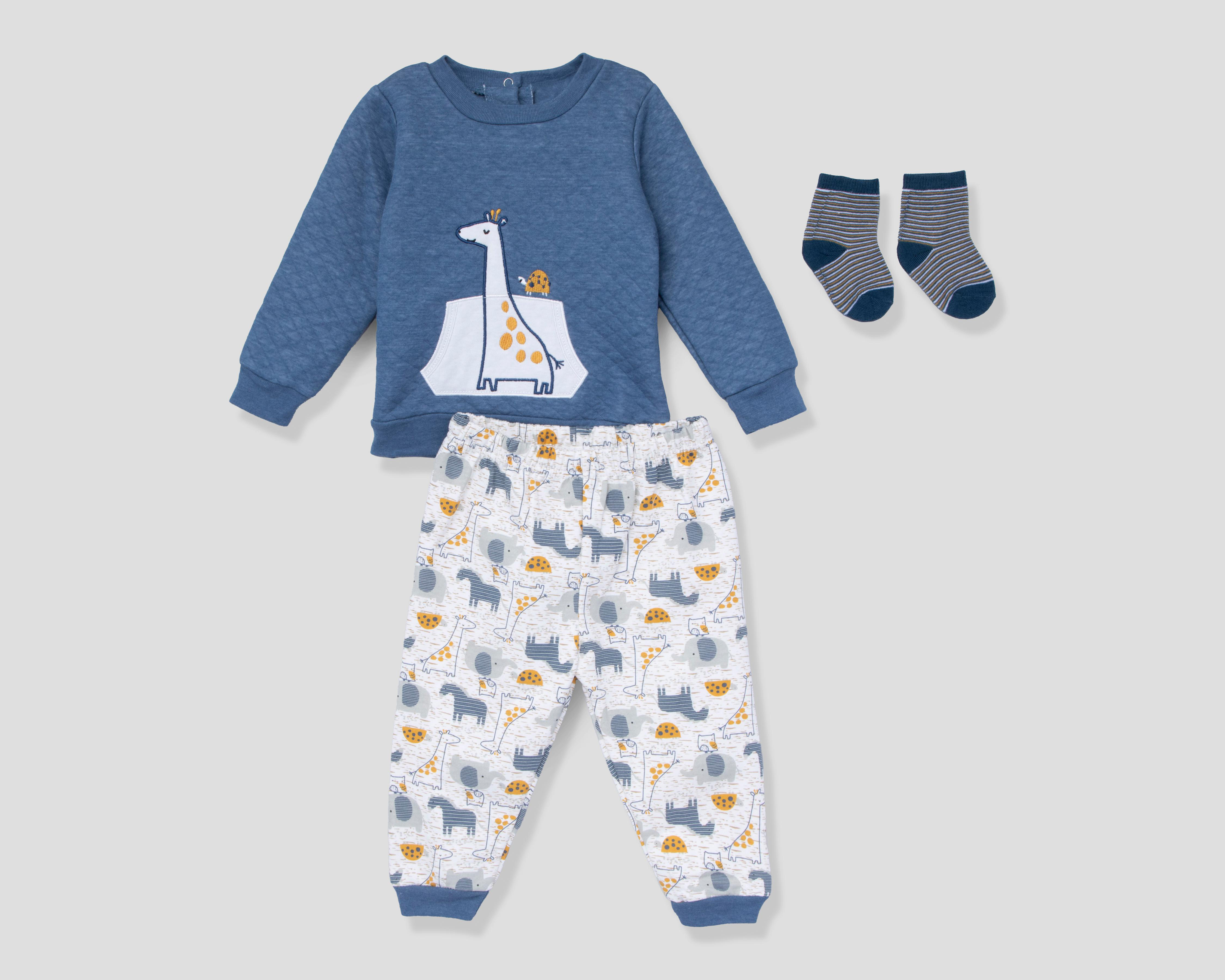 Foto 1 | Conjunto para Bebé Niño Baby Colors con Calcetas