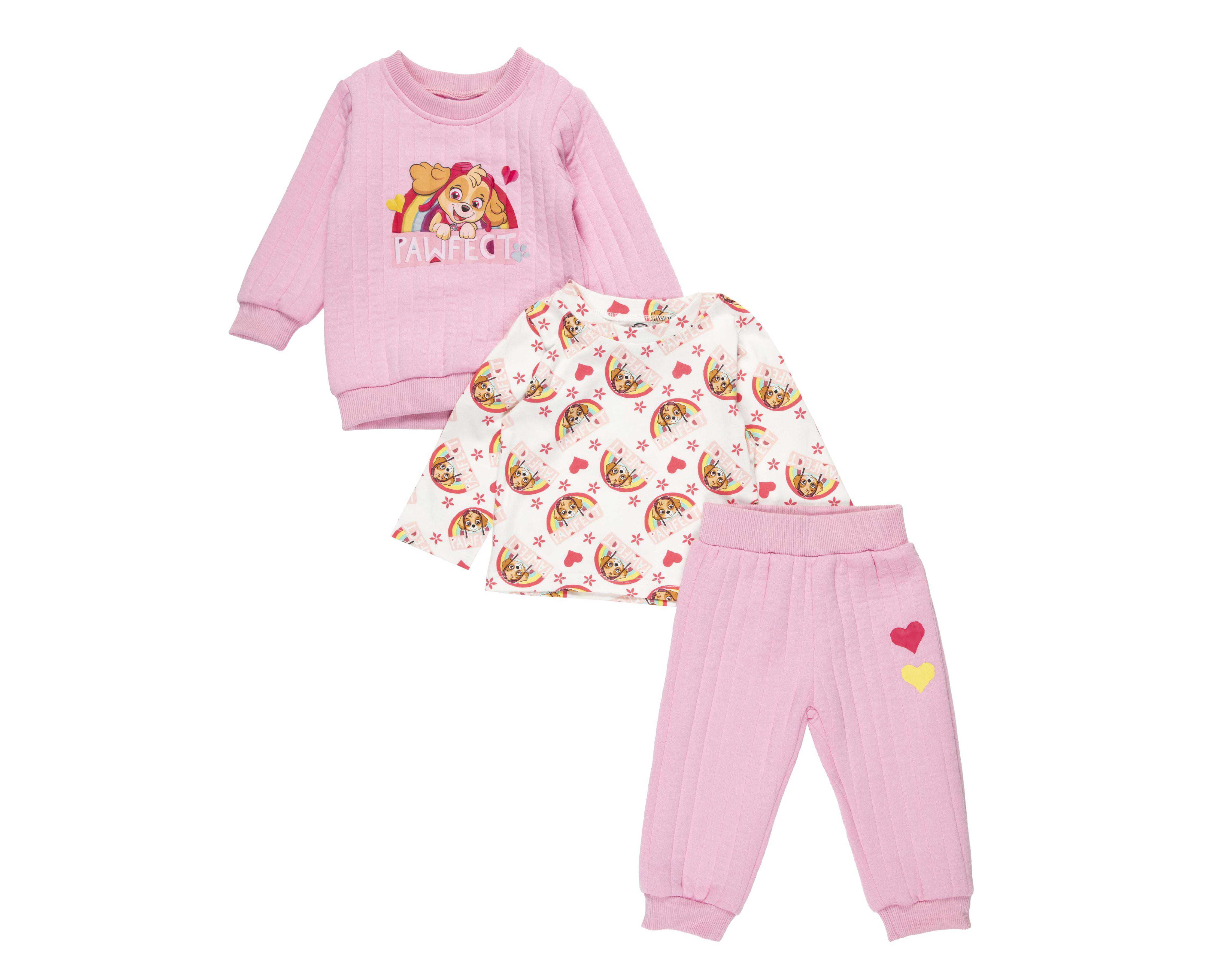 Foto 1 | Conjunto para Bebé Niña Paw Patrol 3 Piezas
