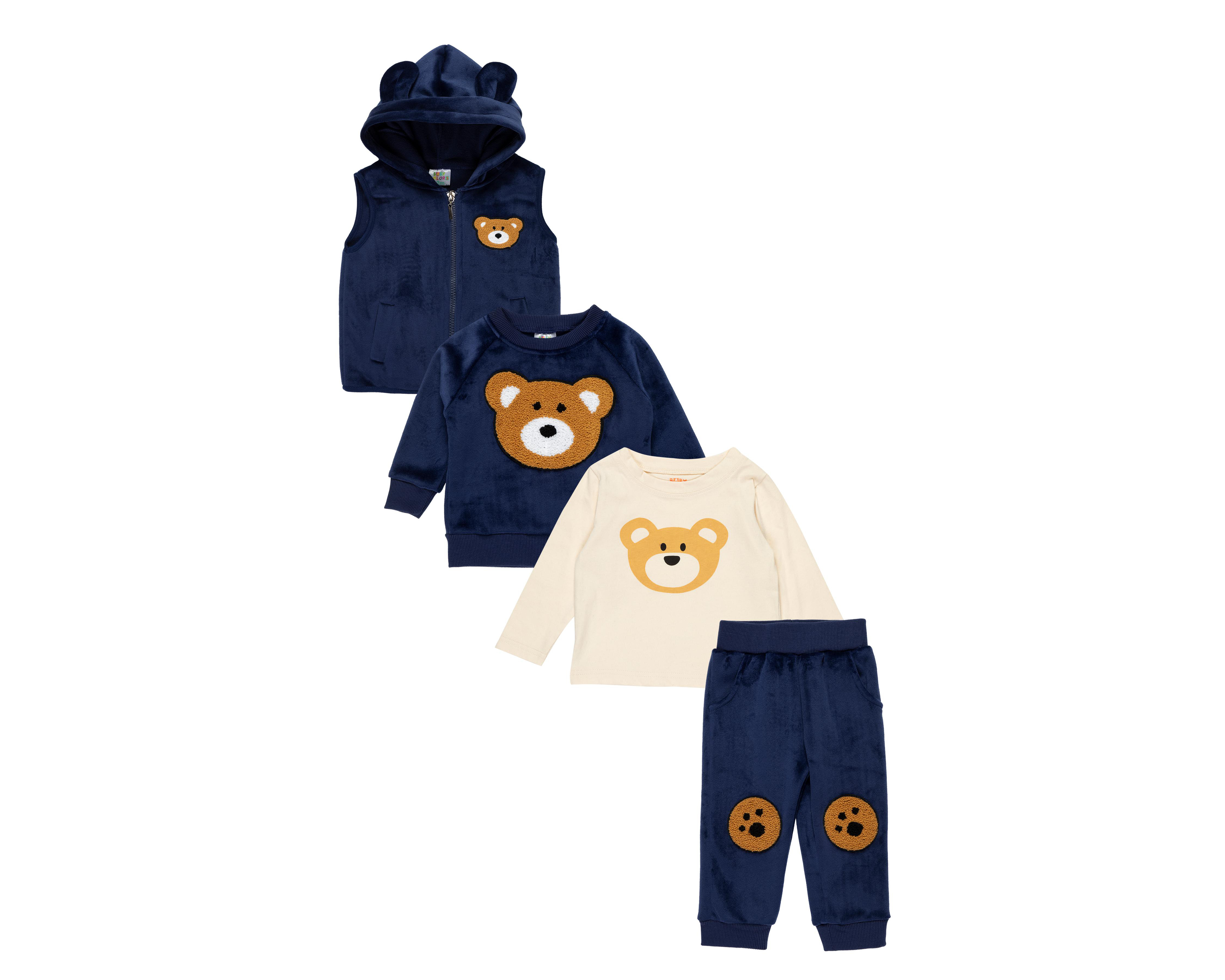 Foto 1 | Conjunto para Bebé Niño Baby Colors 4 Piezas
