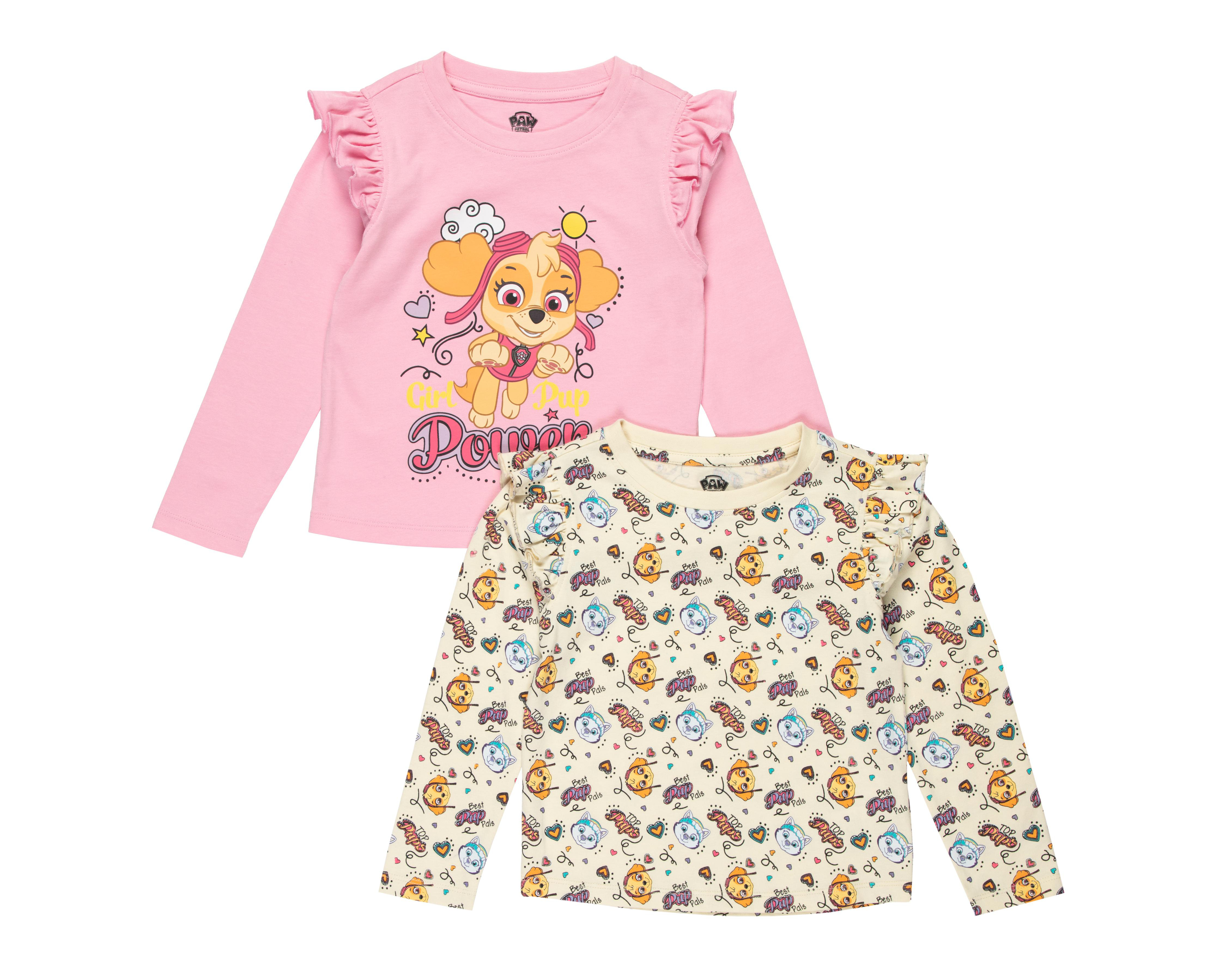 Playera para Bebé Paw Patrol de Algodón Estampada 2 Piezas