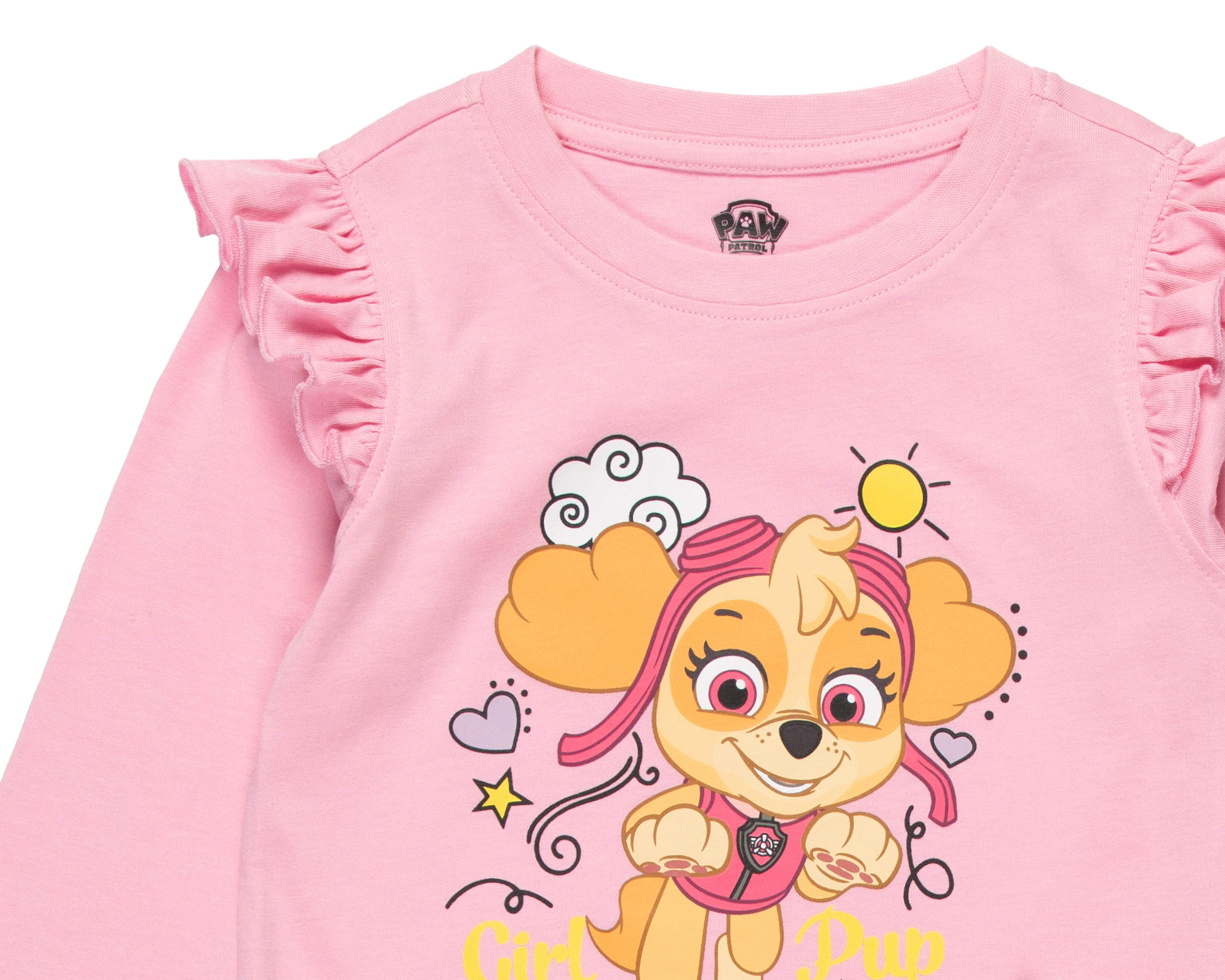 Foto 4 pulgar | Playera para Bebé Paw Patrol de Algodón Estampada 2 Piezas