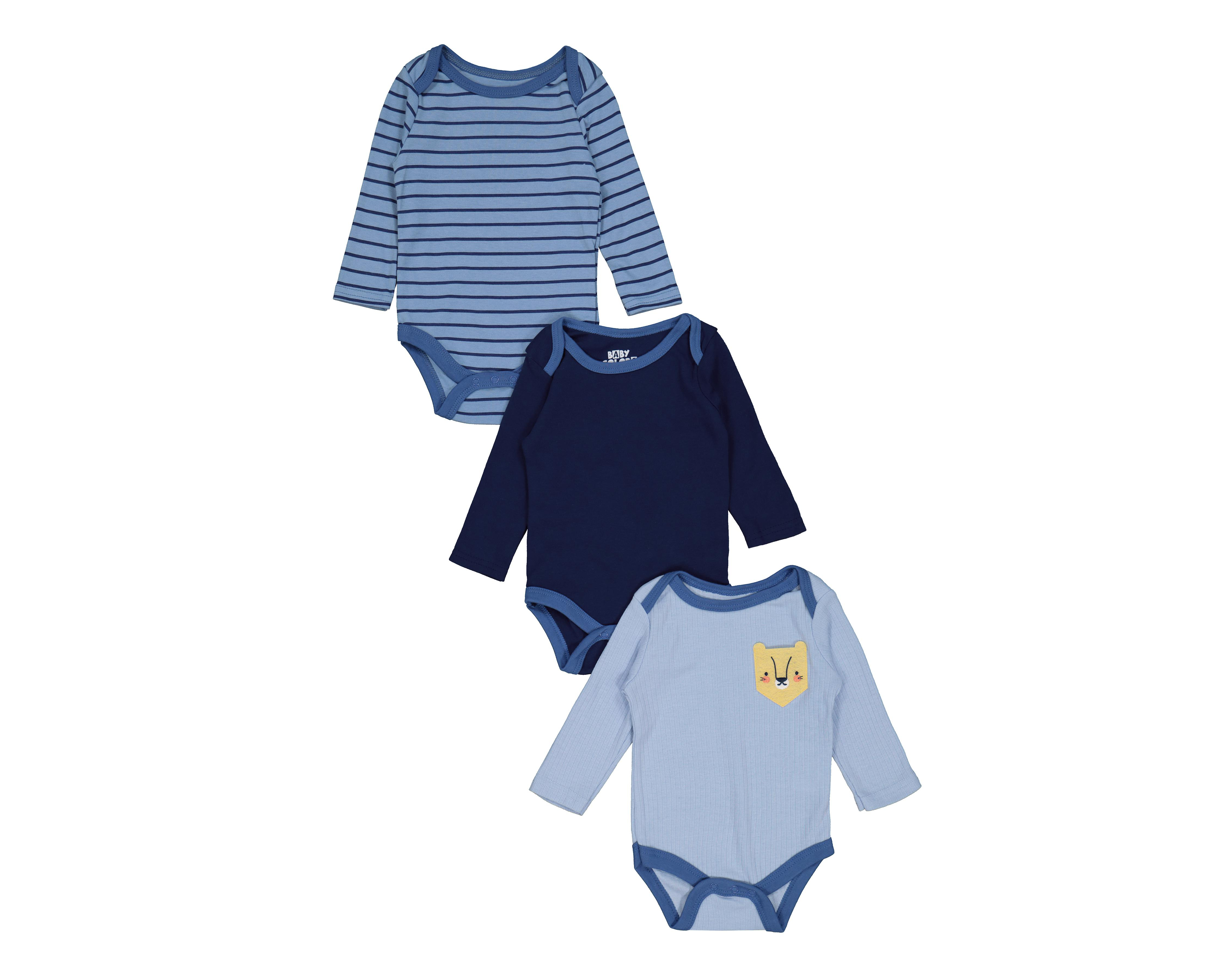 Foto 1 | Pañalero para Bebé Niño Baby Colors Azul 3 Piezas