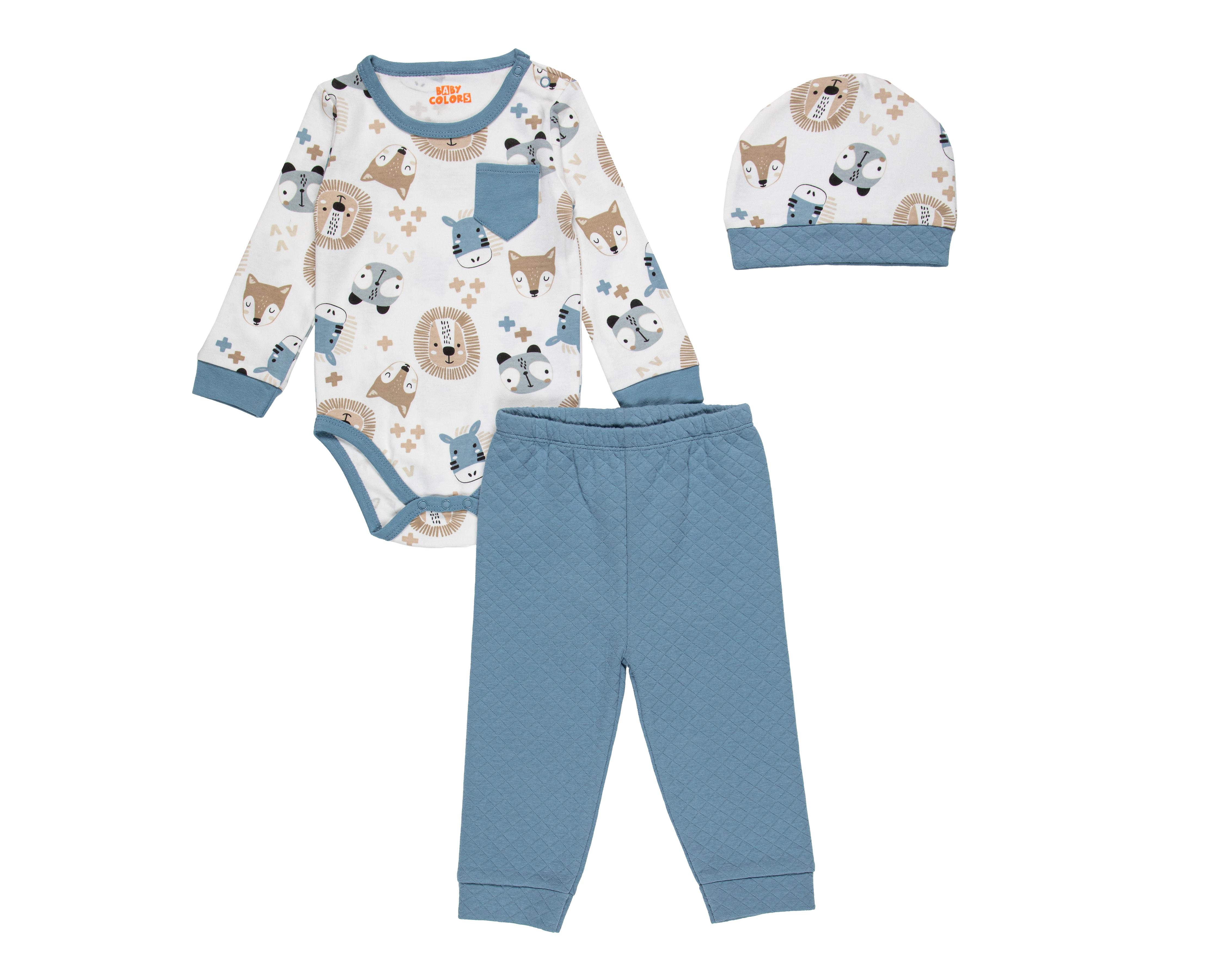 Conjunto Baby Colors para Bebé Niño 3 Piezas