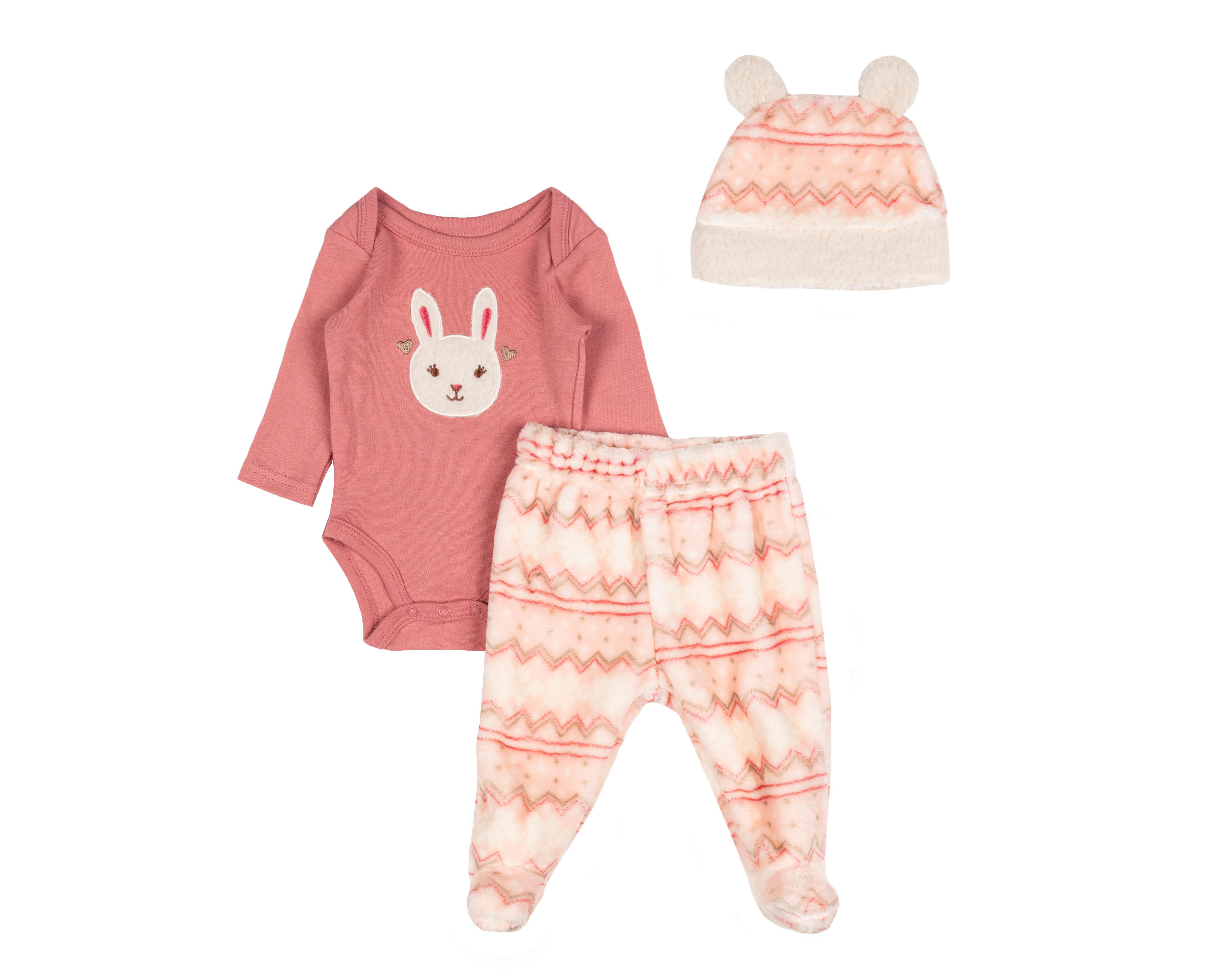 Conjunto para Bebé Niña Baby Colors Estampado 3 Piezas