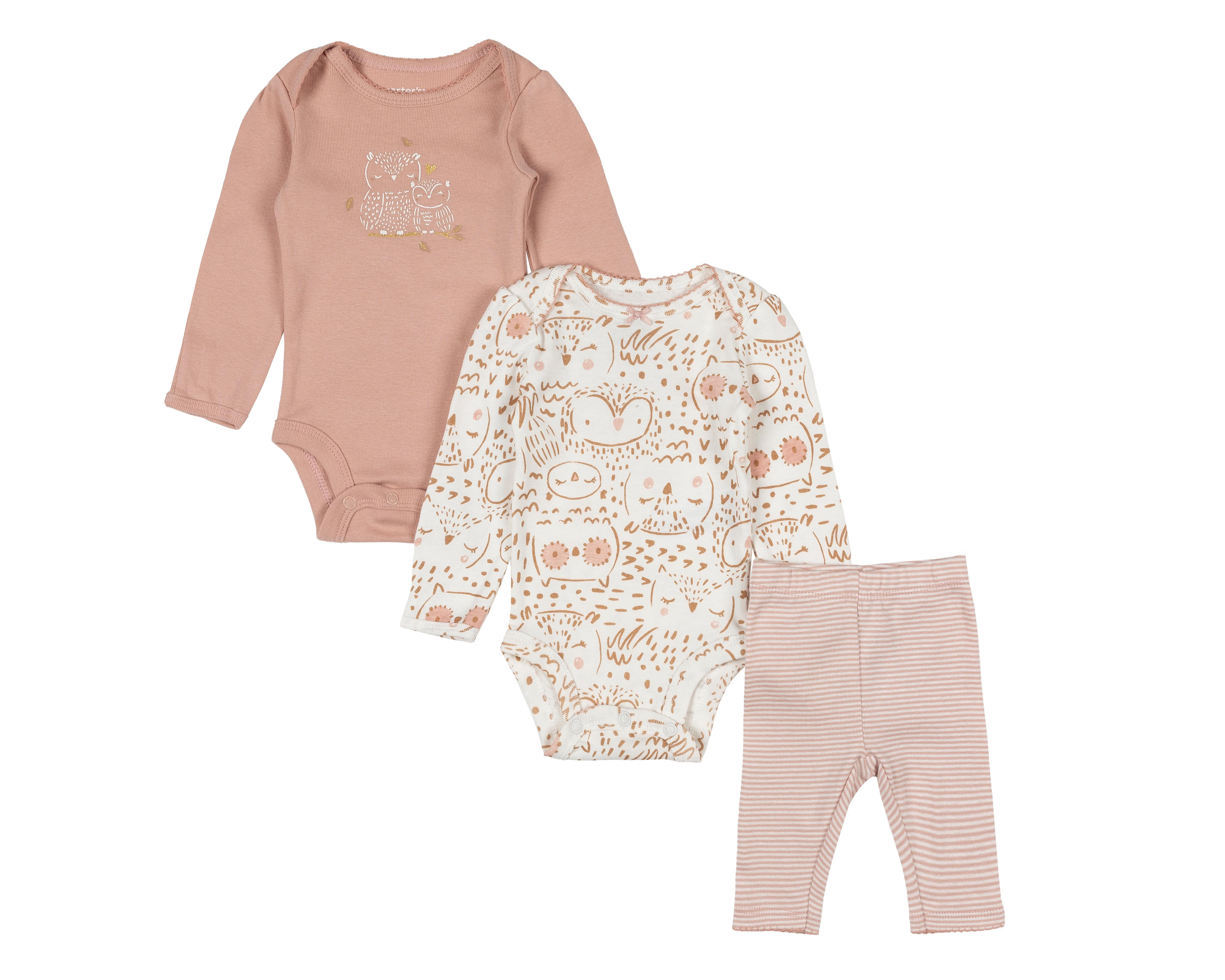 Conjunto para Bebé Niña Carter's 3 Piezas