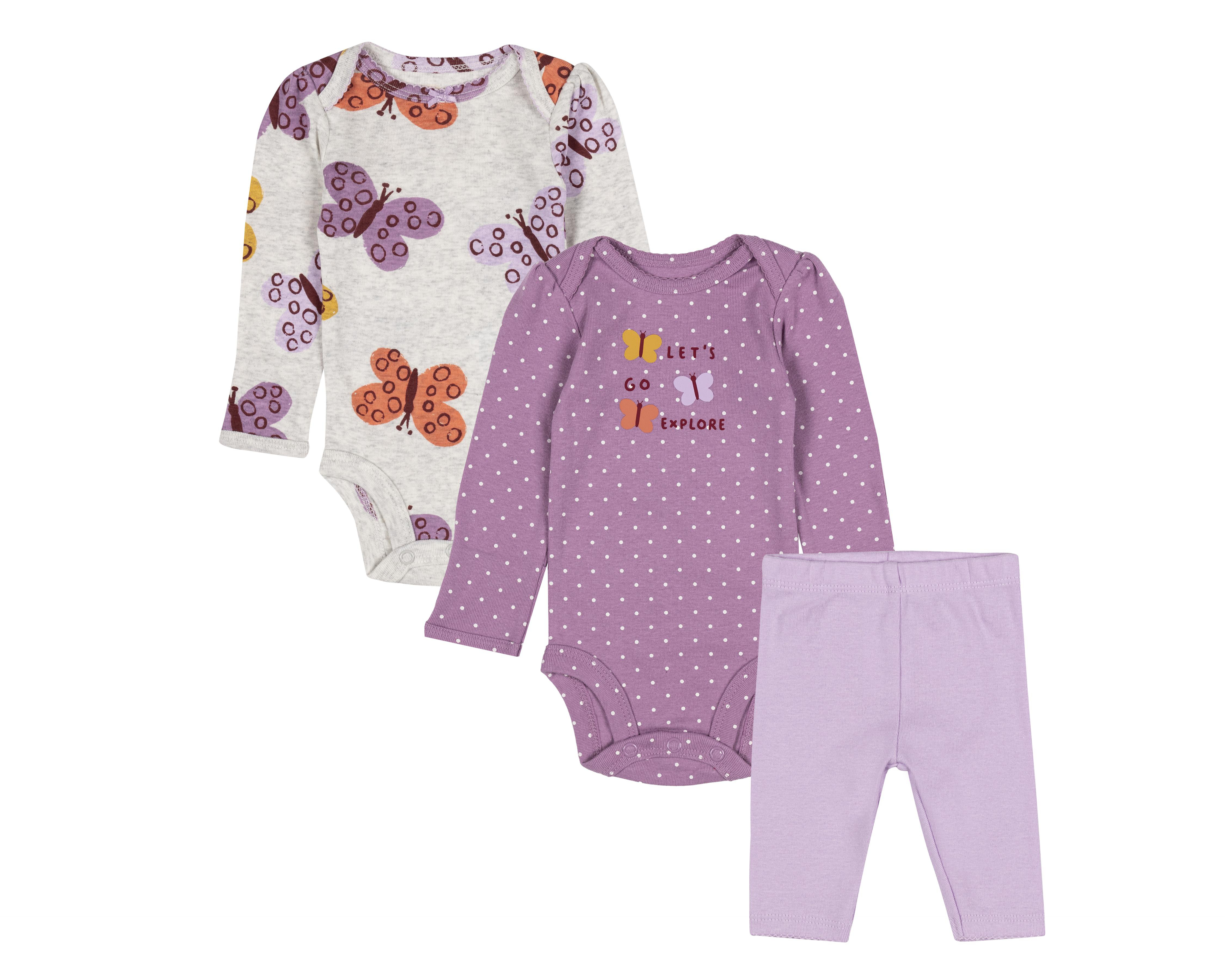 Conjunto para Bebé Niña Carter's de Algodón 3 Piezas