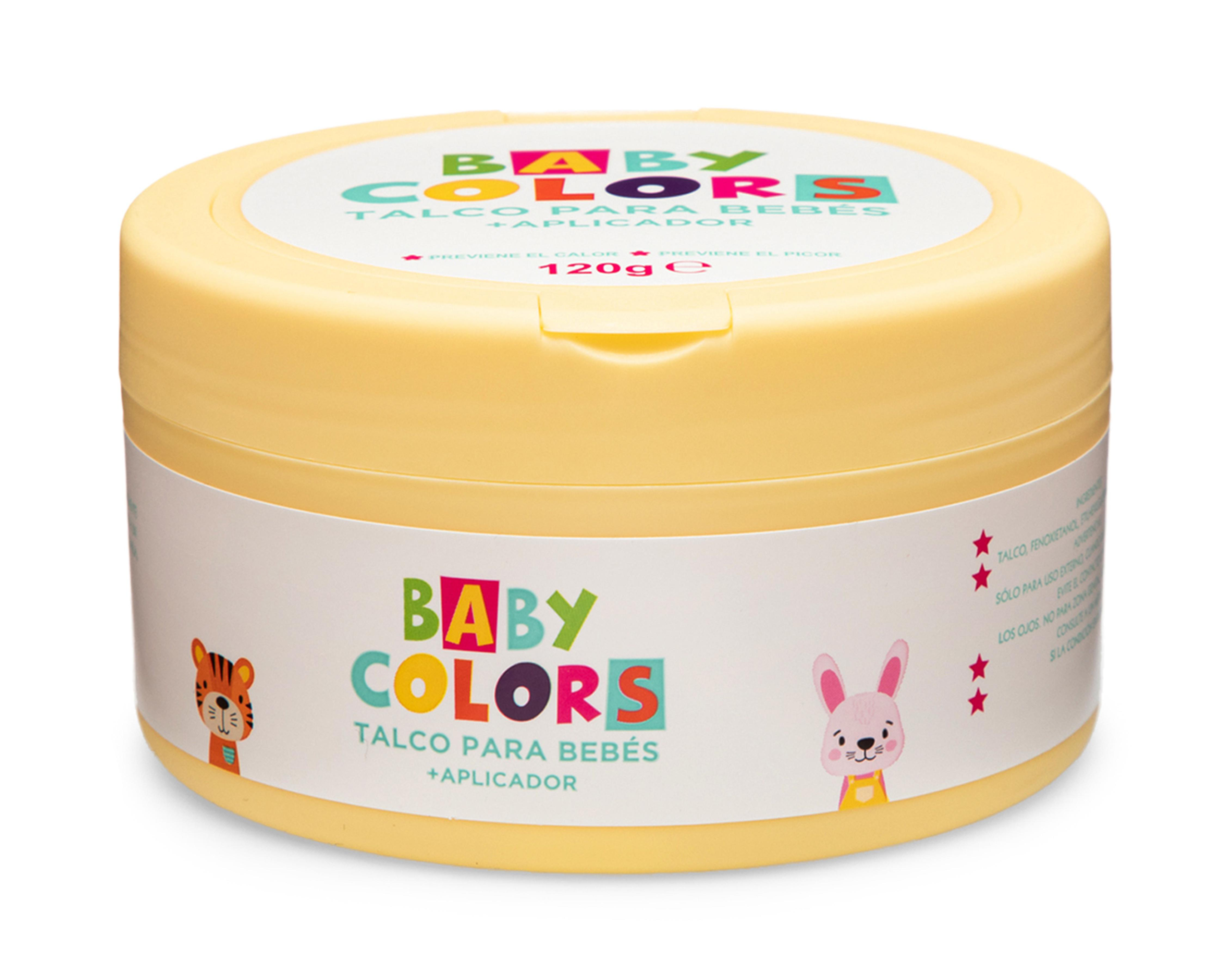 Foto 2 pulgar | Talco Baby Colors con Aplicador 120 g