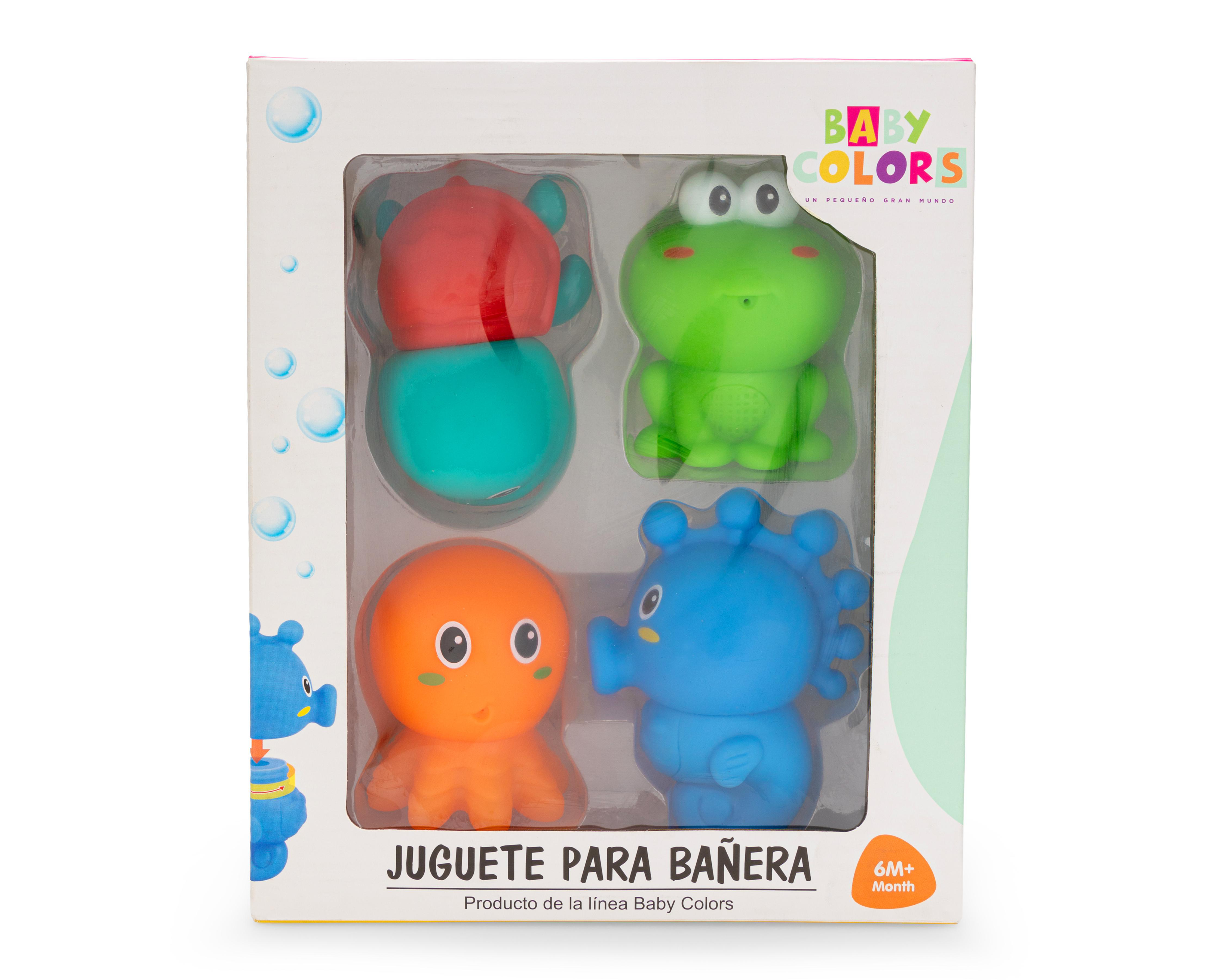 Juguetes para Bañera Baby Colors 4 Piezas $159