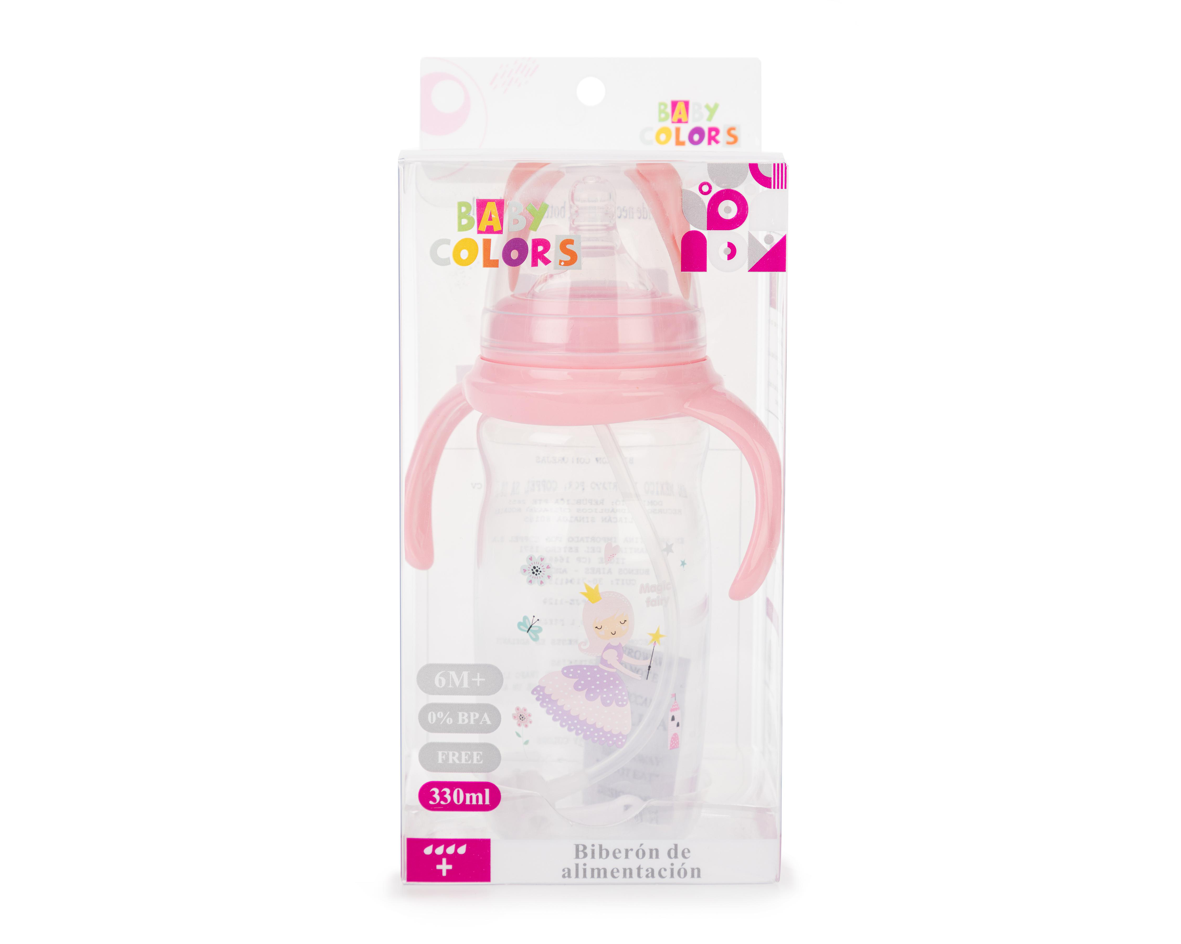 Biberón Baby Colors Rosa 330 ml