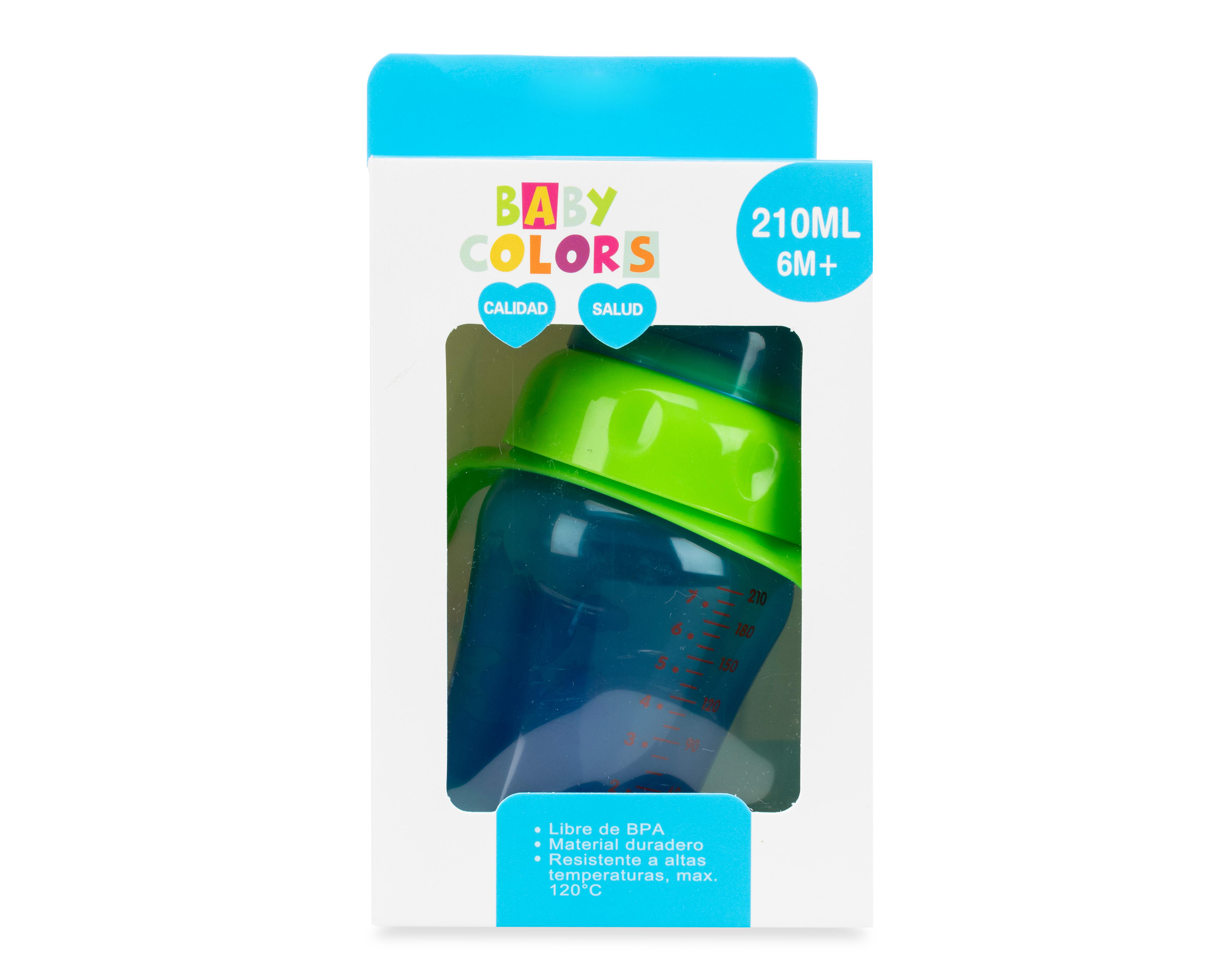 Foto 4 pulgar | Biberón Baby Colors Azul 210 ml