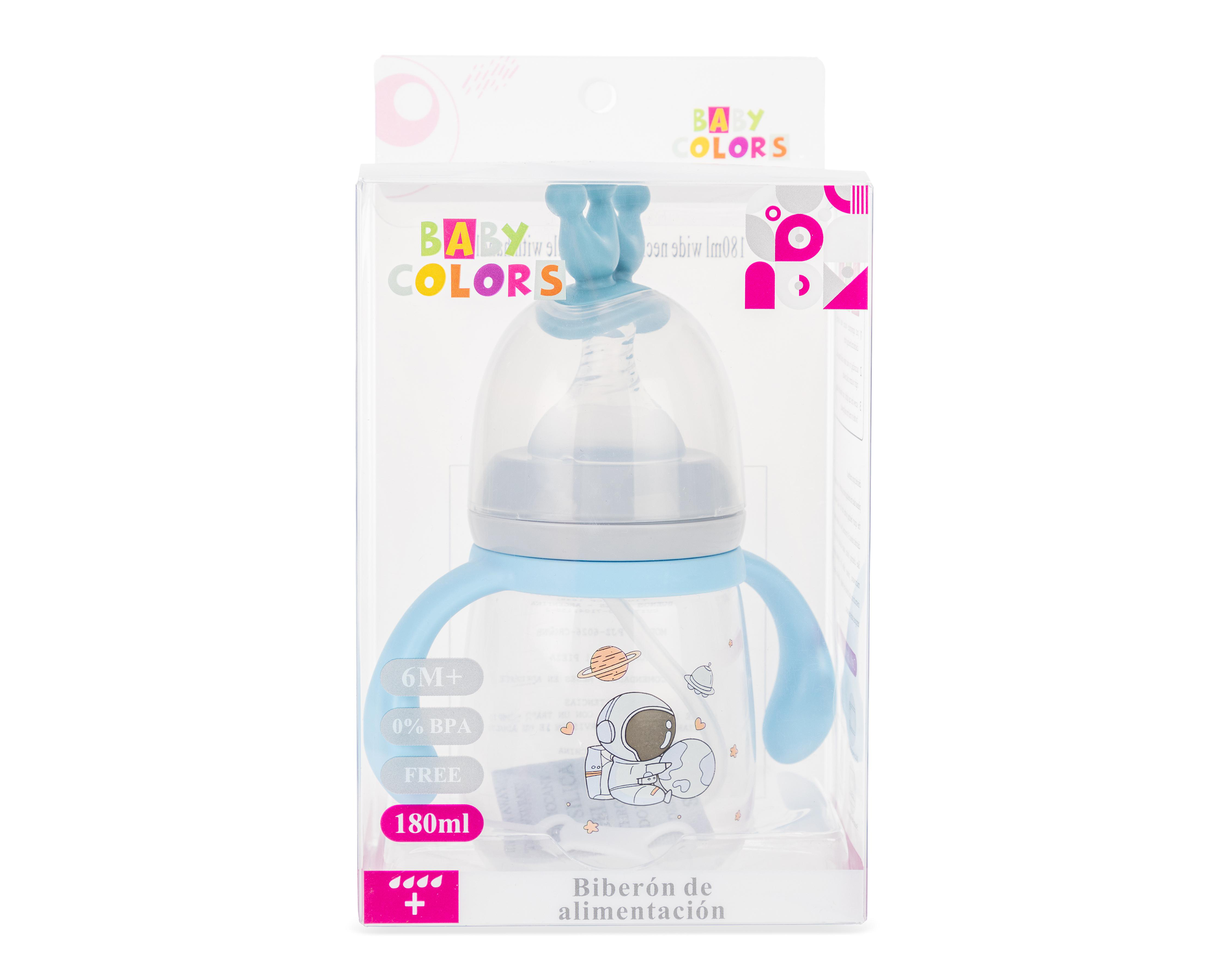 Biberón Baby Colors Azul 180 ml $89