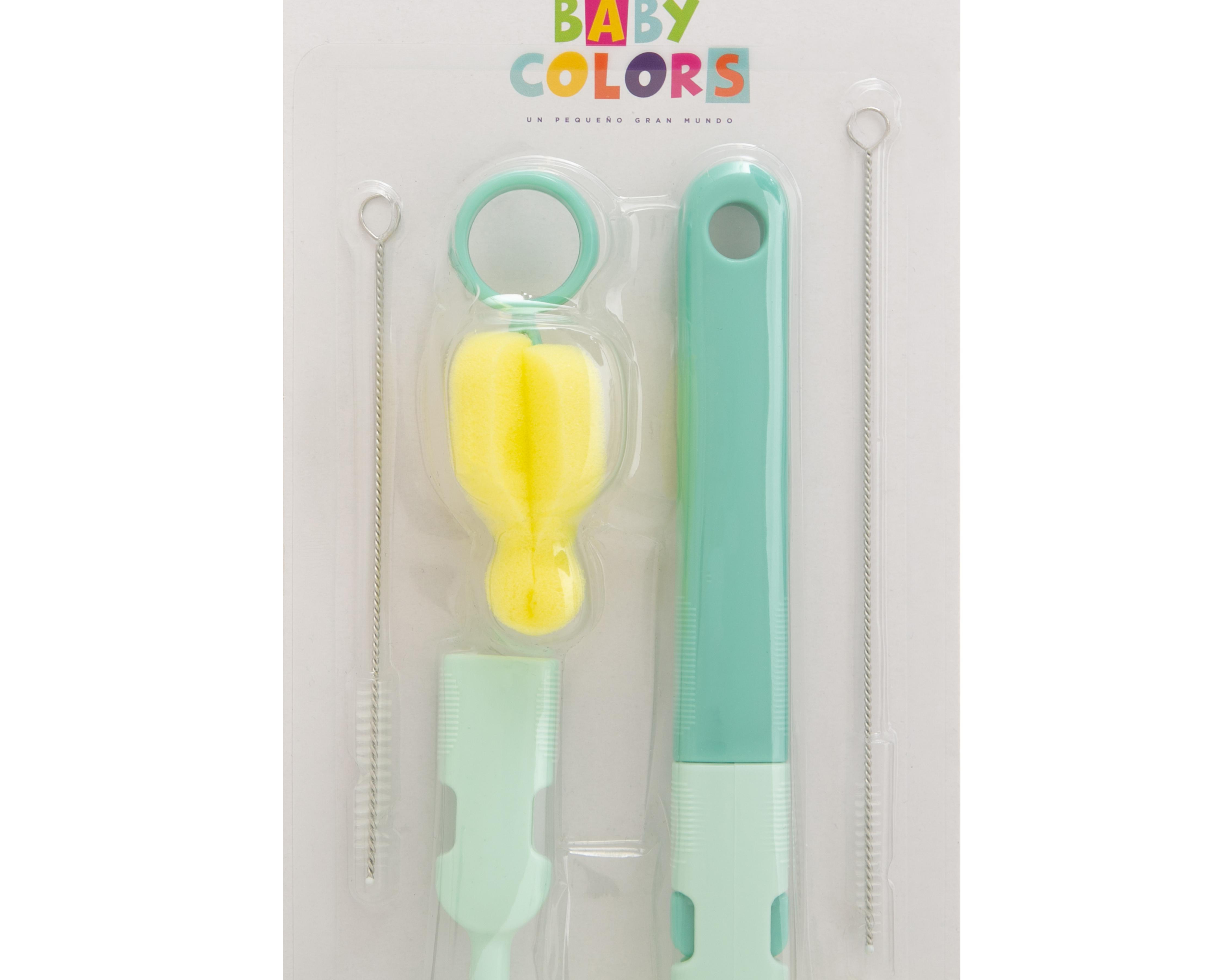 Foto 4 pulgar | Cepillo para Biberón Baby Colors con Esponjas 5 Piezas