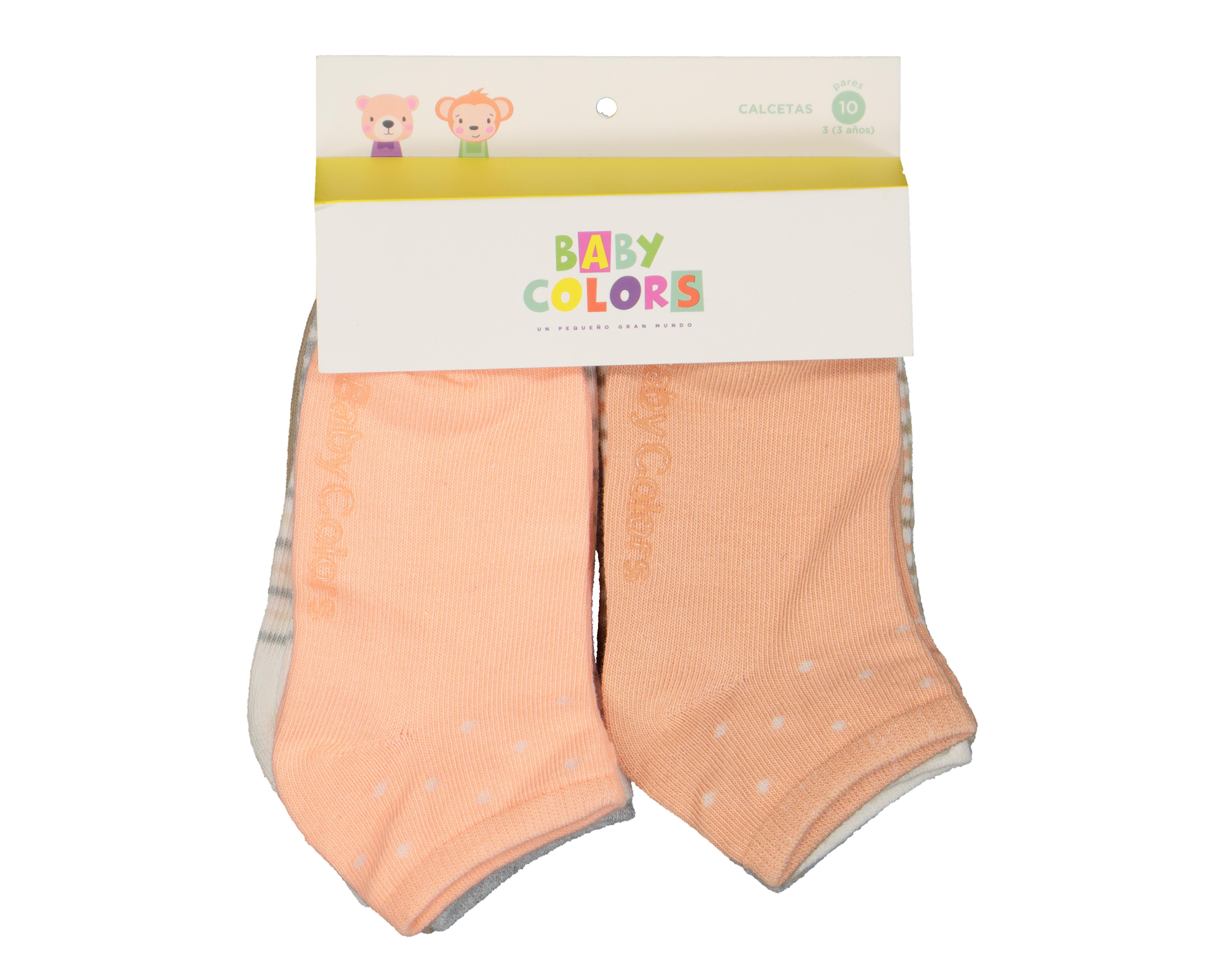 Foto 4 pulgar | Calcetas para Bebé Niña Baby Colors 10 Pares