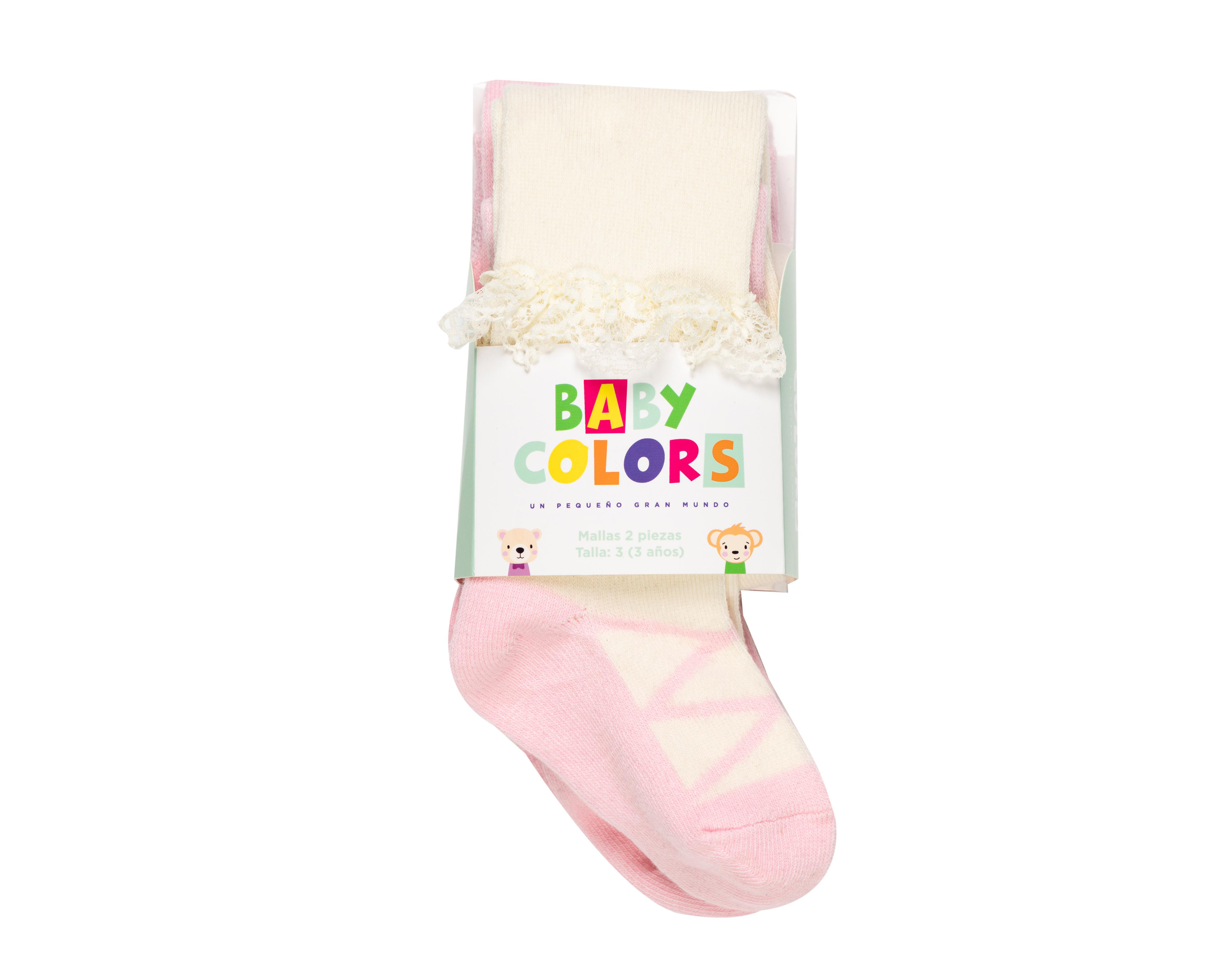 Foto 5 pulgar | Mallas Rosas para Niña Baby Colors 2 Piezas