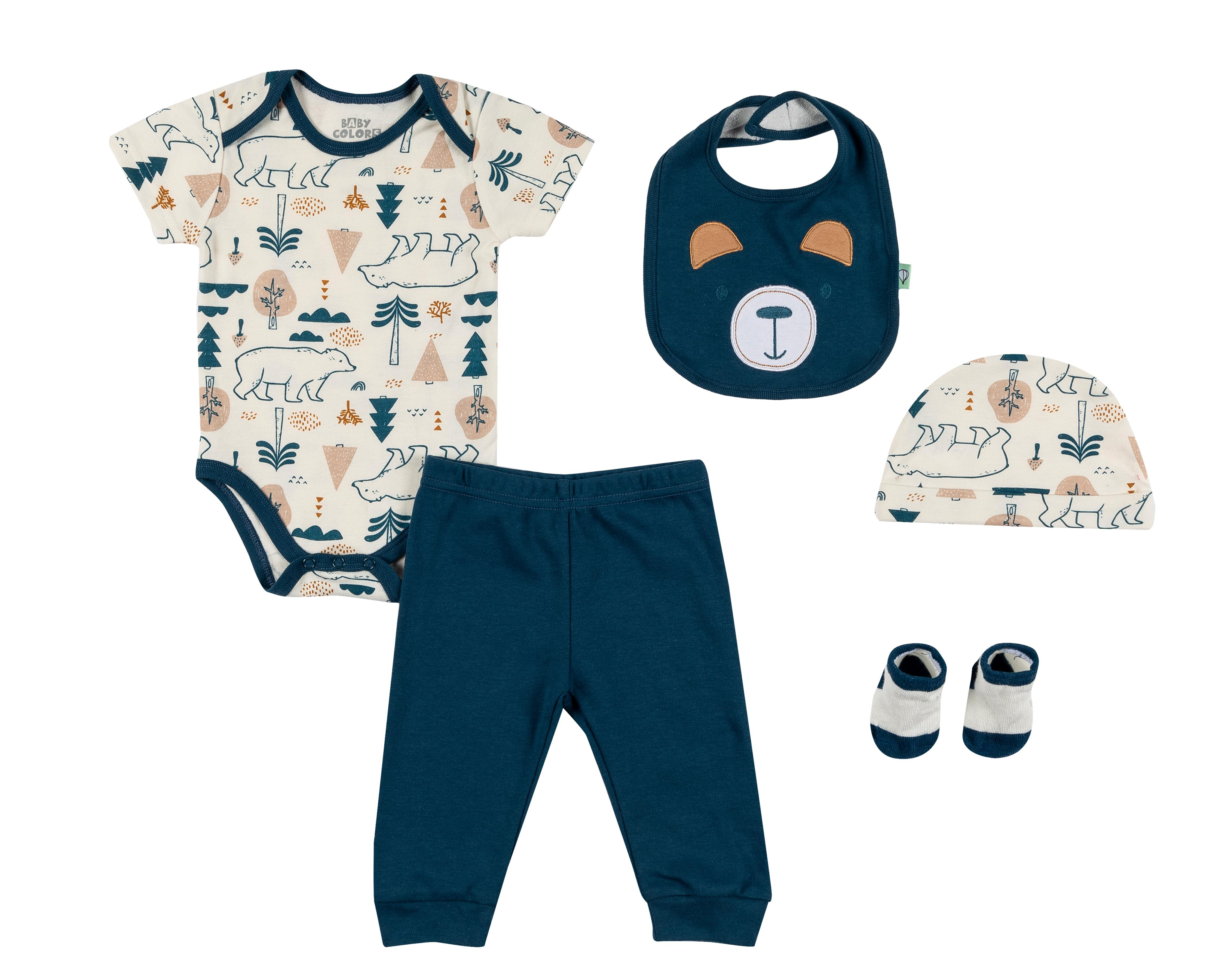 Conjunto para Bebé Niño Baby Colors 5 Piezas