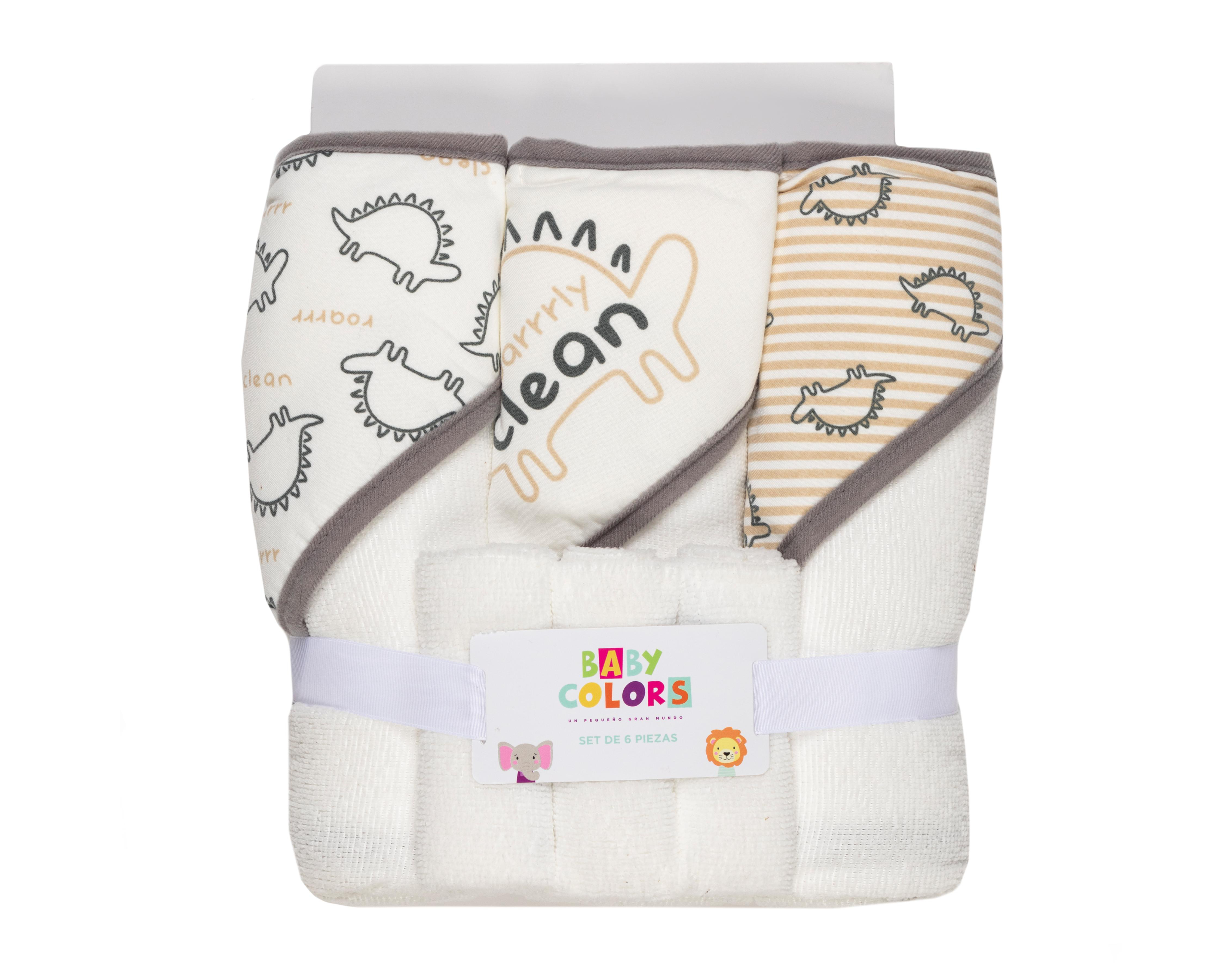 Foto 9 pulgar | Toalla para Bebé Baby Colors con Hoodie 6 Piezas