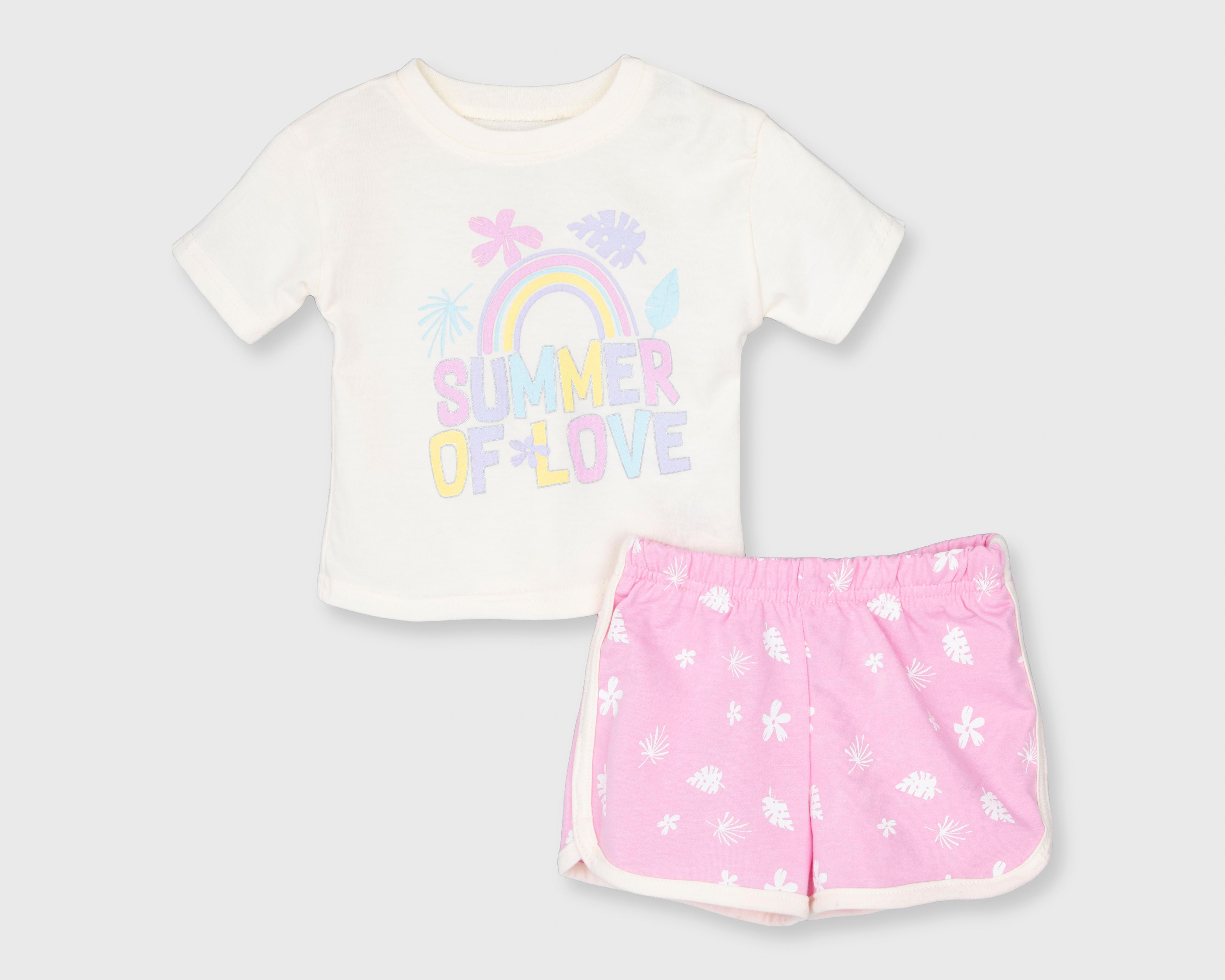 Conjunto de Bebé Baby Colors Rosa 2 Piezas