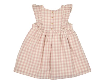 Foto 2 | Vestido para Bebé Niña Baby Colors Estampado de Cuadros Rosa
