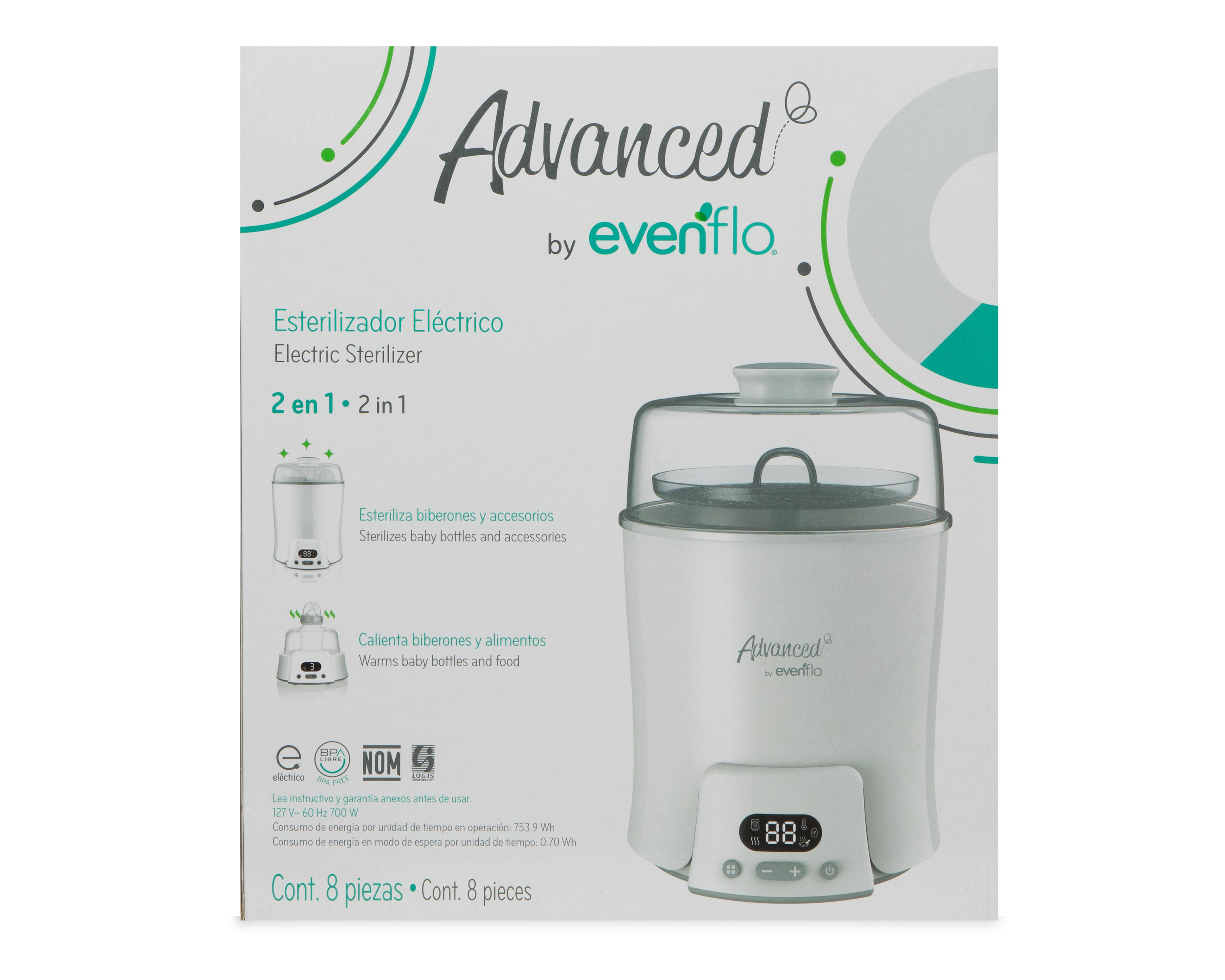 Foto 5 pulgar | Esterilizador Evenflo Advanced 8 Piezas