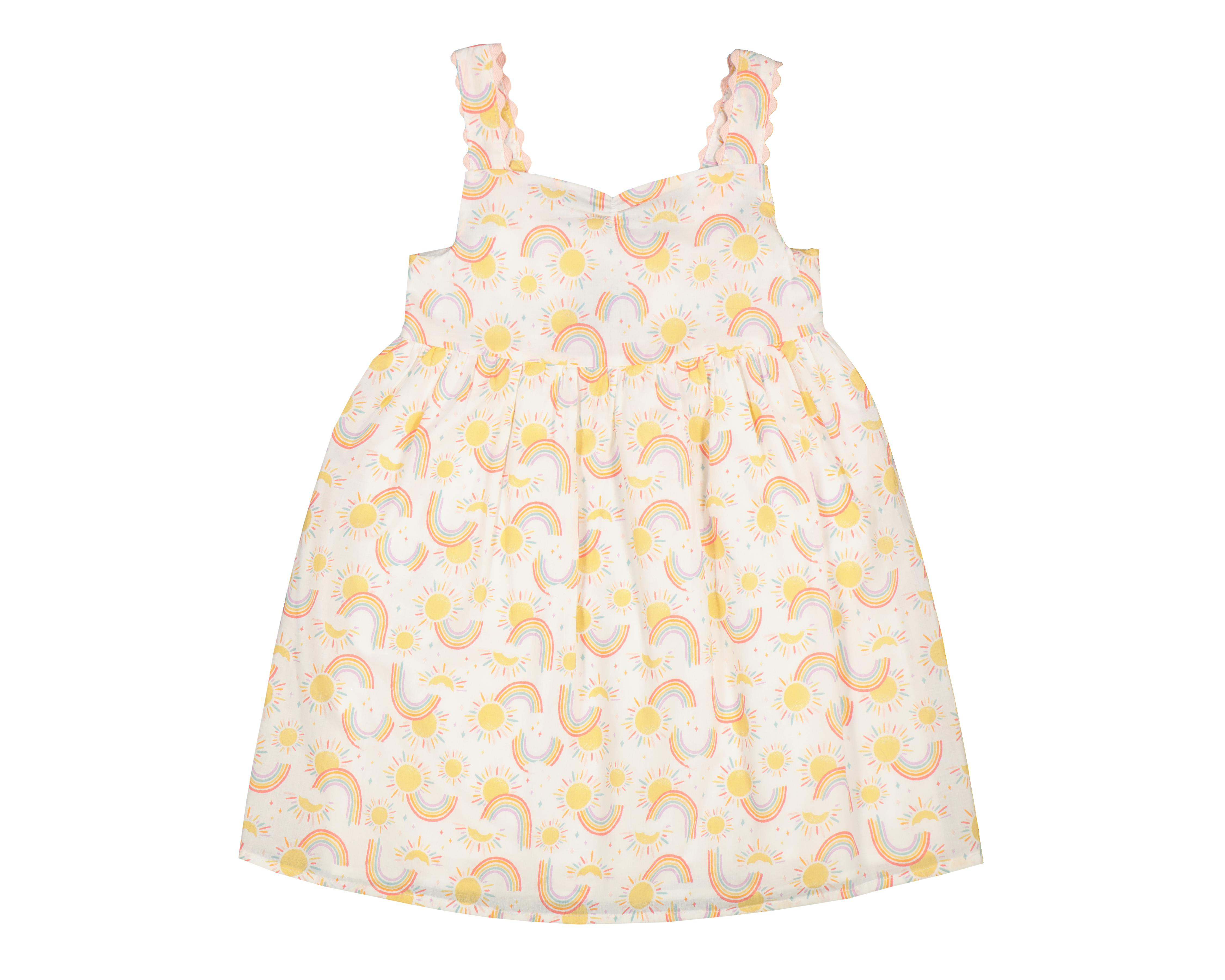 Vestido Baby Colors con Print de Arcoíris para Bebé Niña