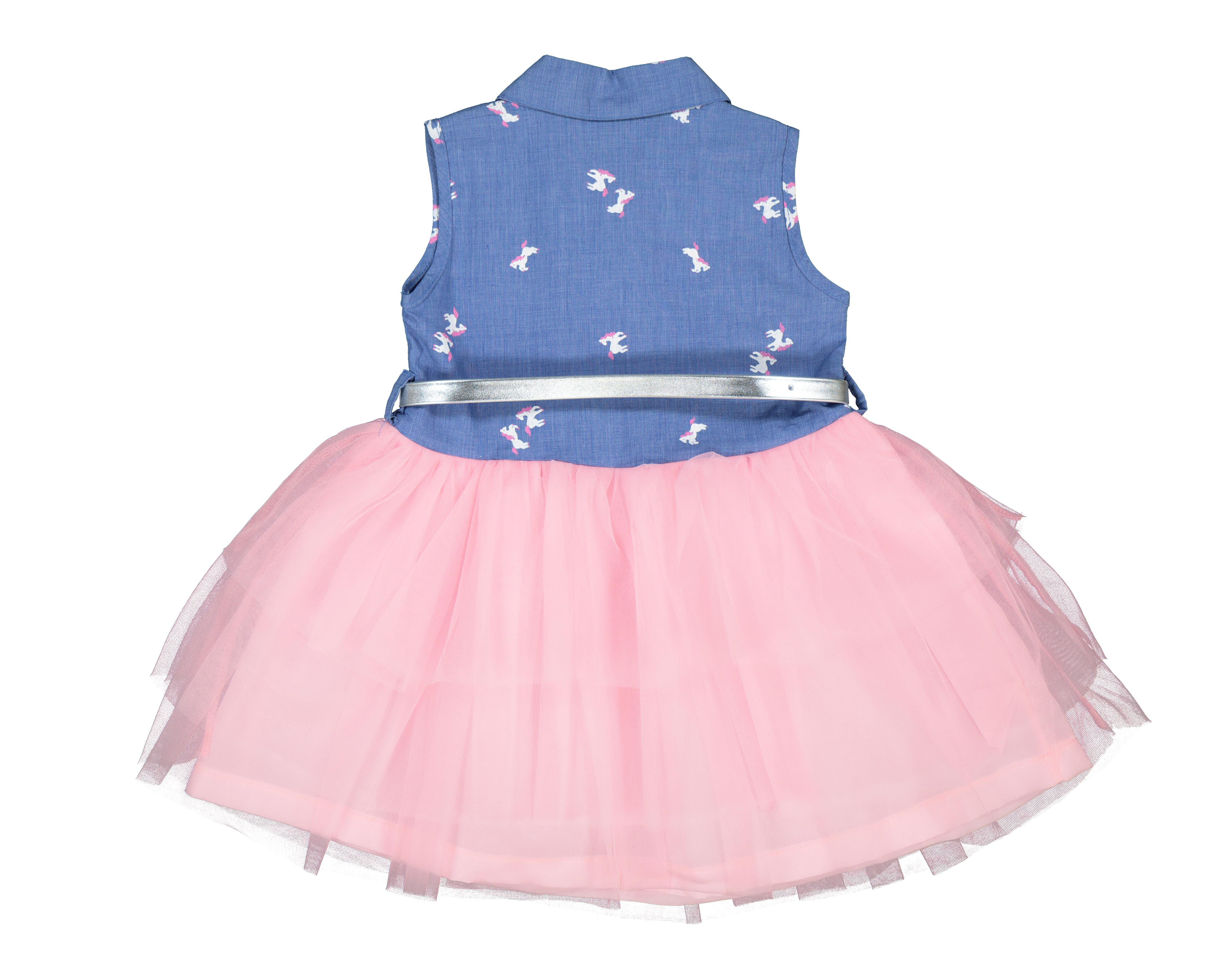 Foto 3 pulgar | Vestido Baby Colors con Print de Unicornios para Bebé Niña