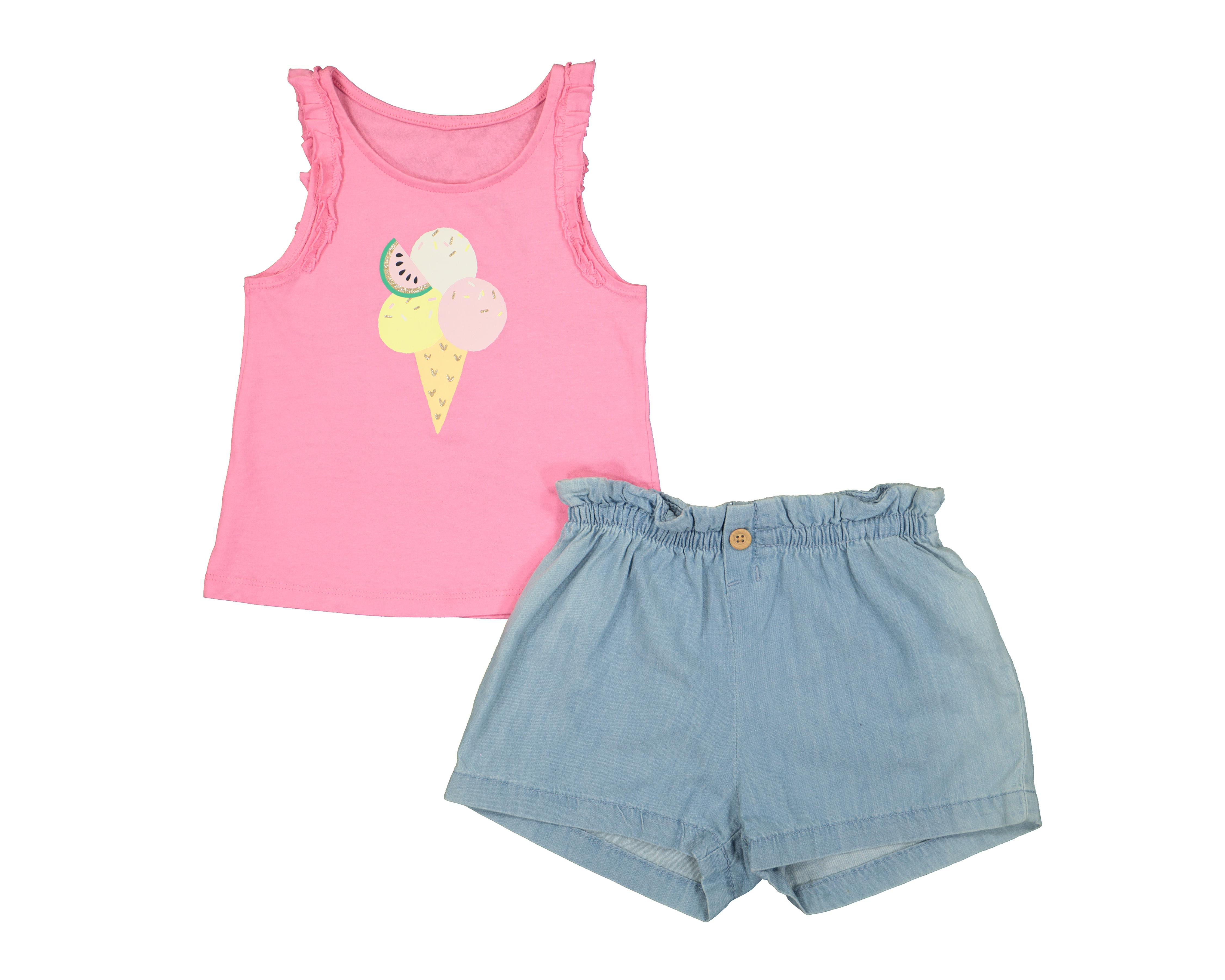 Conjunto de Short y Playera Baby Colors para Niña