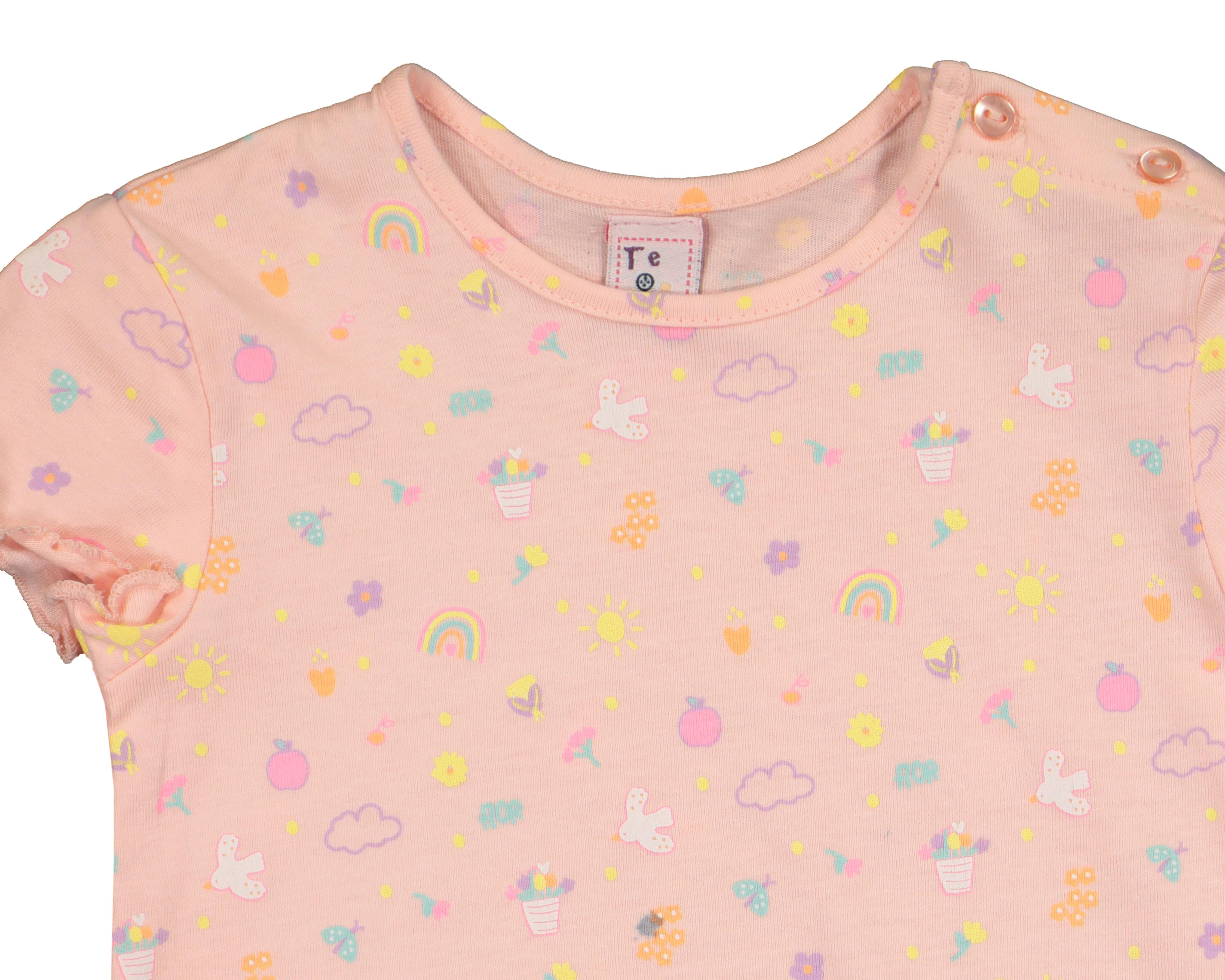 Foto 4 pulgar | Playera Baby Colors Manga Corta Estampada para Niña