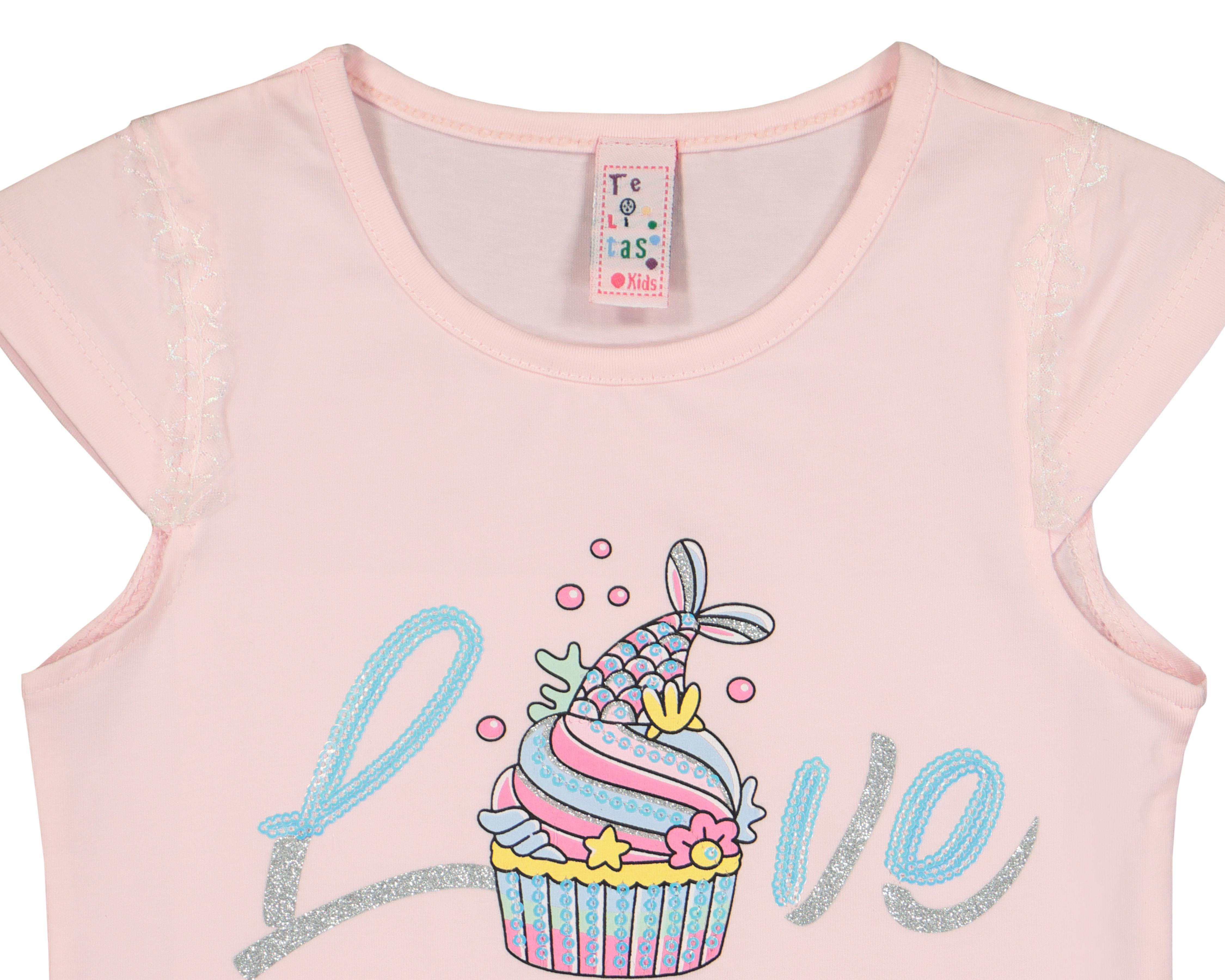 Foto 4 pulgar | Playera Baby Colors Manga Corta Estampada para Niña