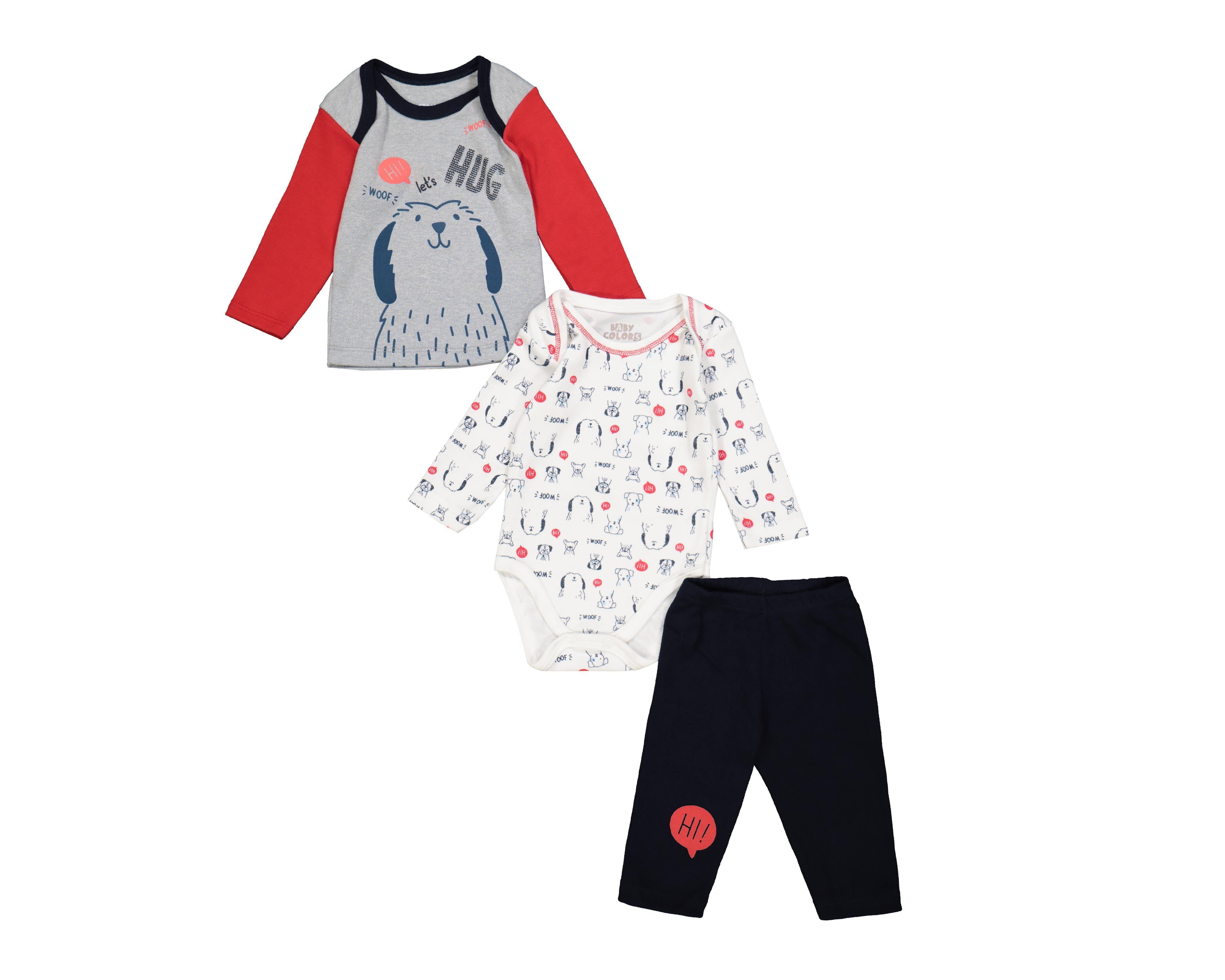 Conjunto para Bebé Niño Baby Colors 3 Piezas