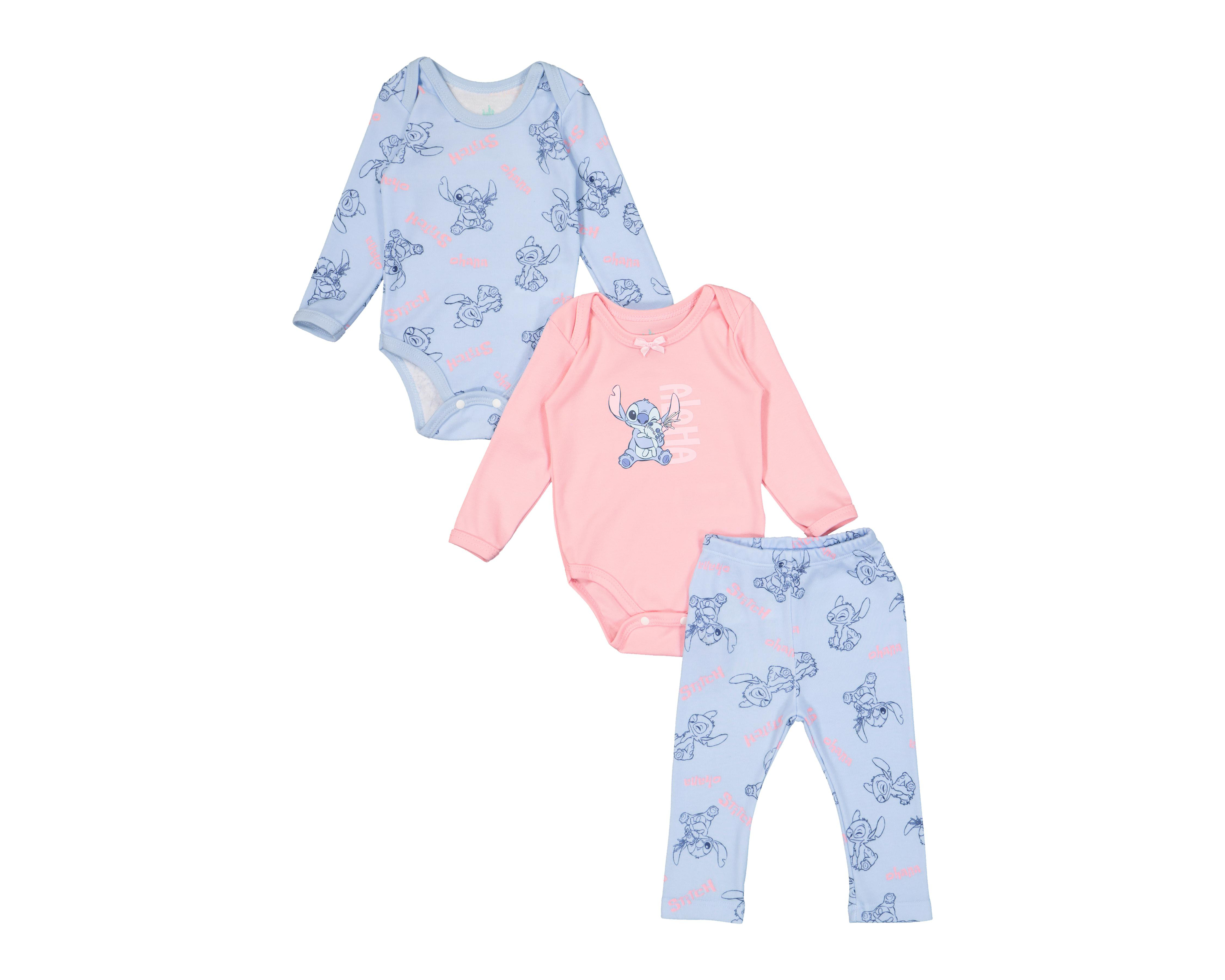 Foto 1 | Pañalero para Bebé Niña Disney Baby Stitch 3 Piezas