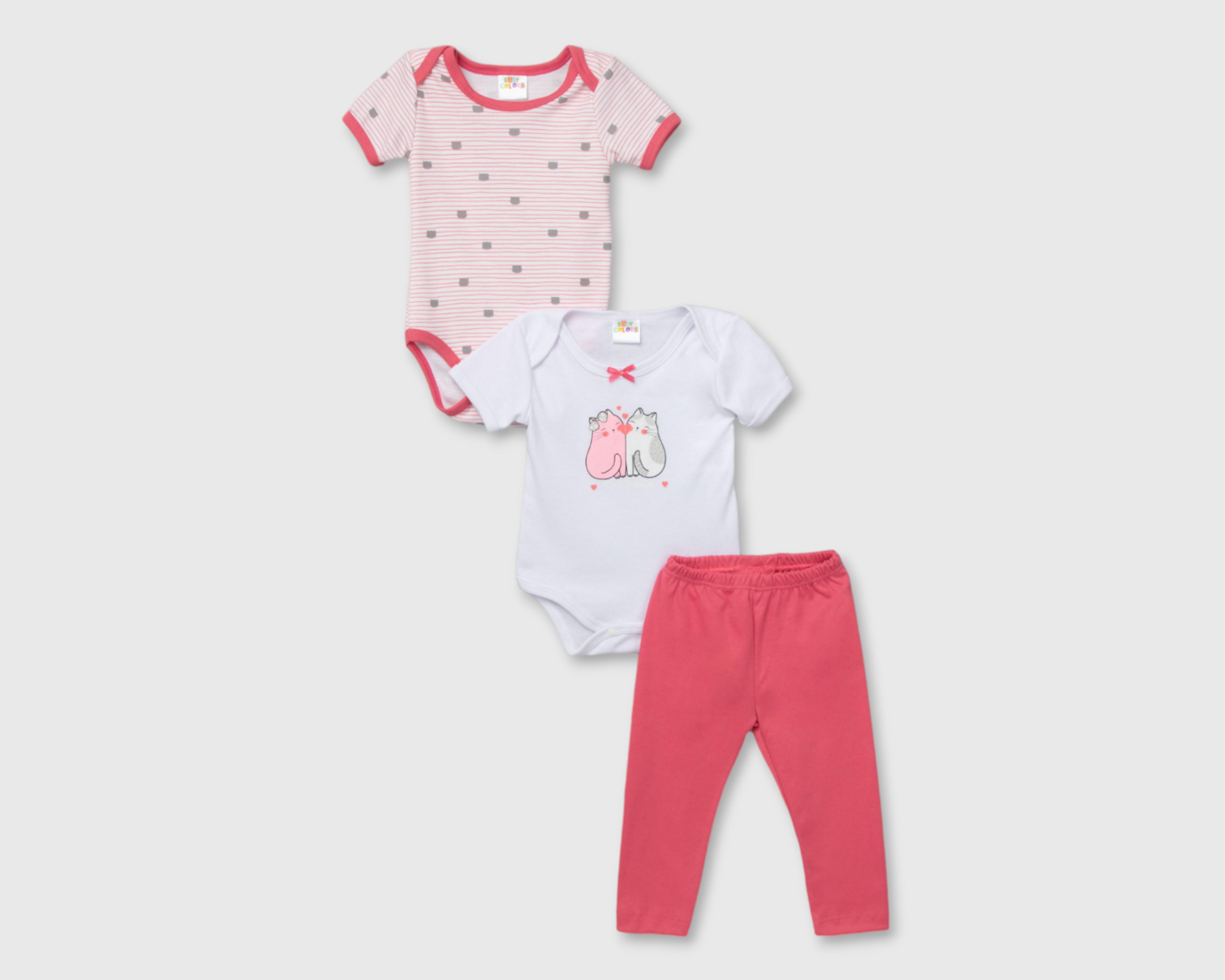 Conjunto para Bebé Niña Baby Colors 3 Piezas