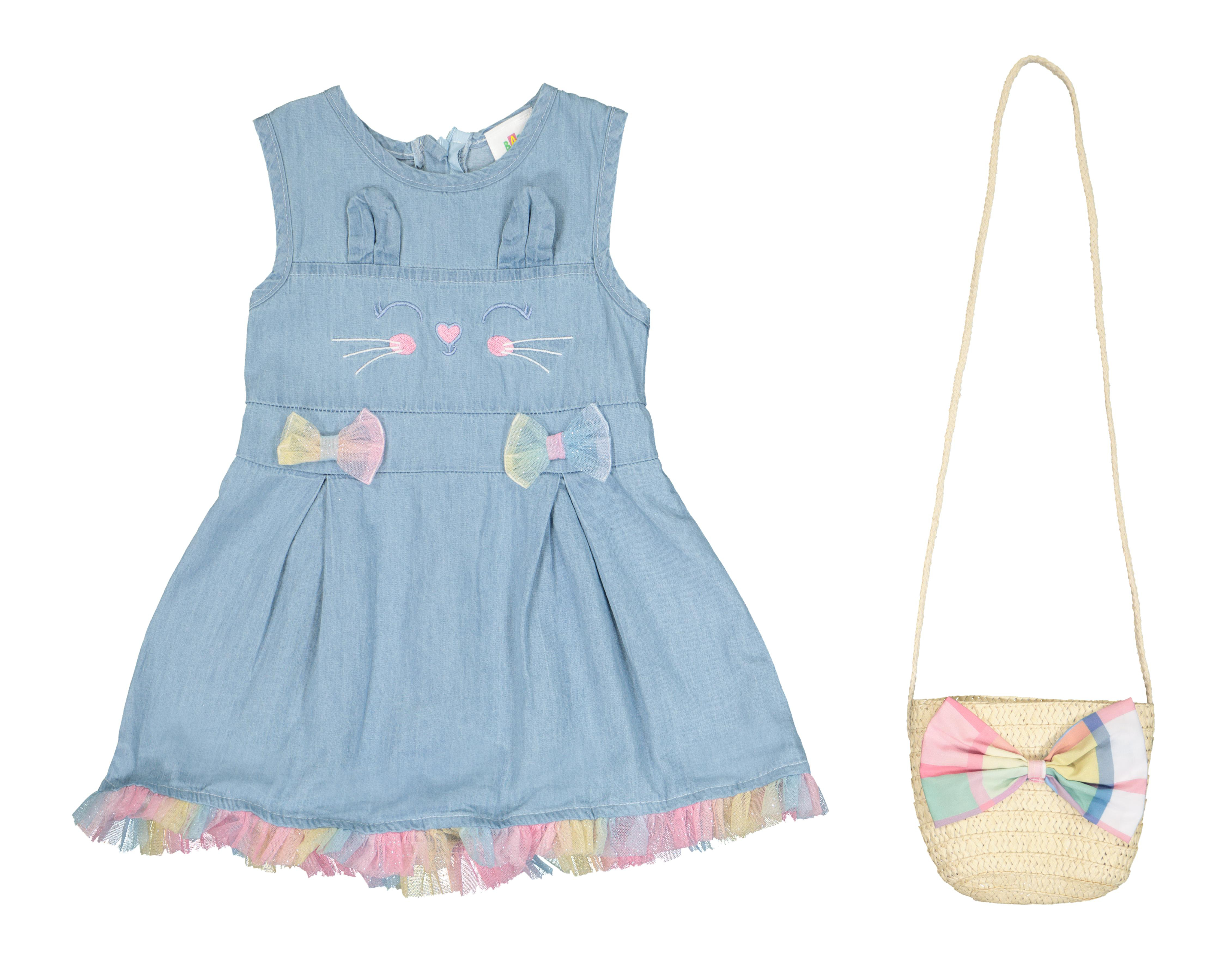 Foto 2 pulgar | Vestido Baby Colors con Bolsa