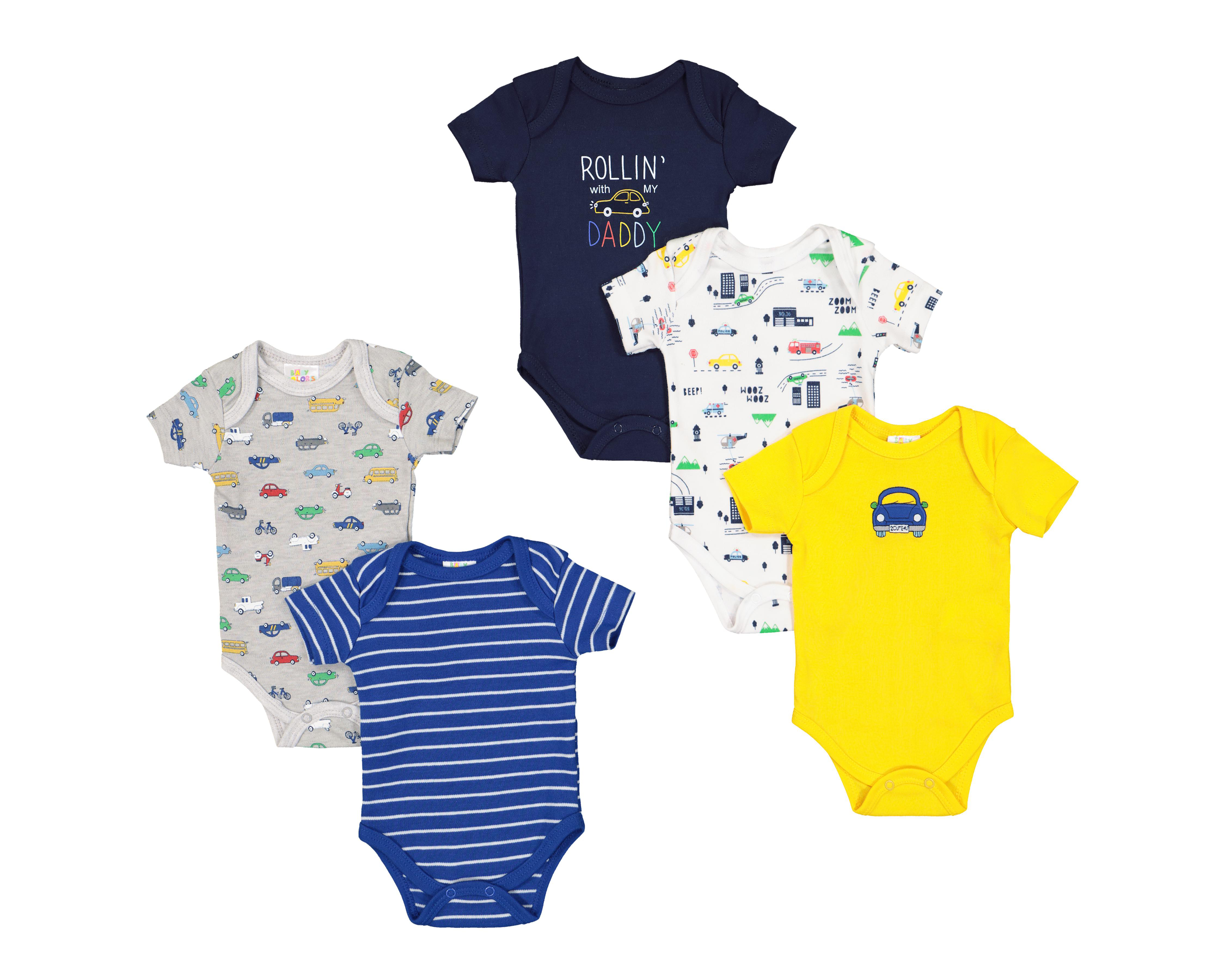 Pañalero para Bebé Niño Baby Colors Estampados 5 Piezas