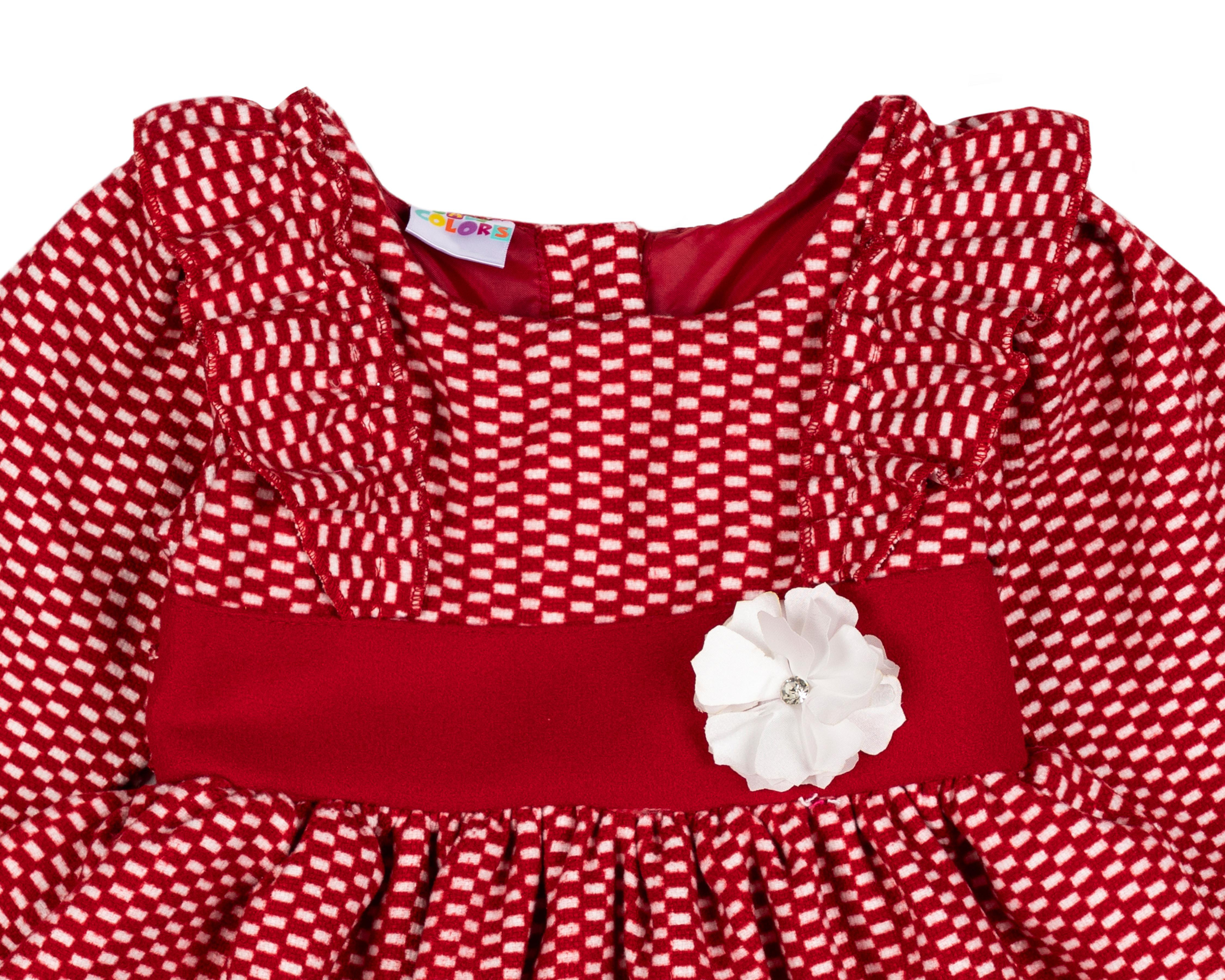 Foto 4 pulgar | Vestido Baby Colors Rojo