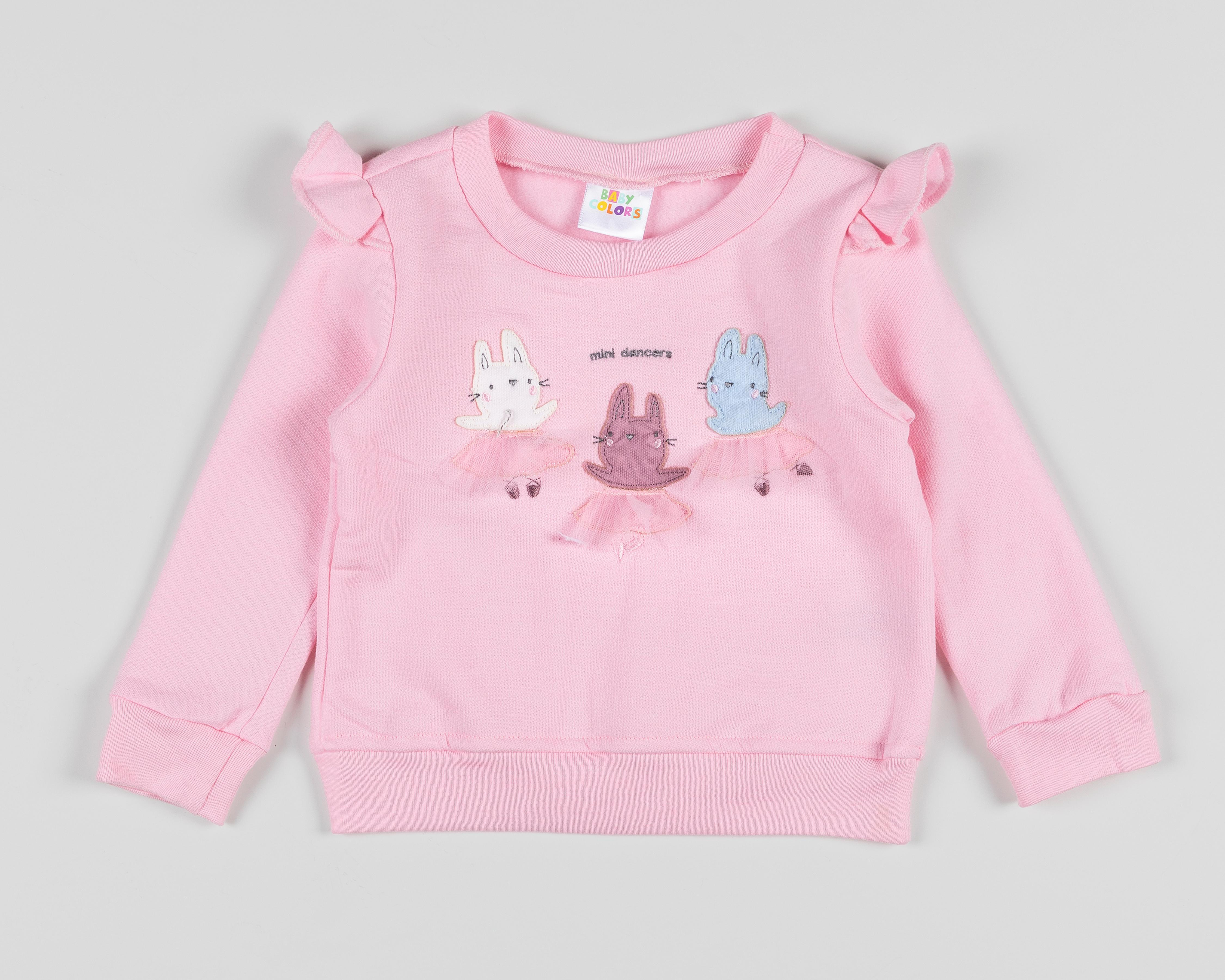 Foto 4 pulgar | Conjunto de Pants y Sudadera Baby Colors para Bebé Niña