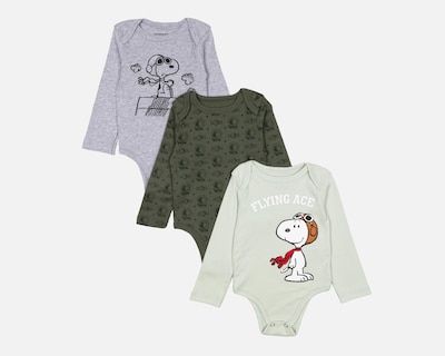 Foto 1 | Pañalero para Bebé Niño Peanuts de Algodón 3 Piezas