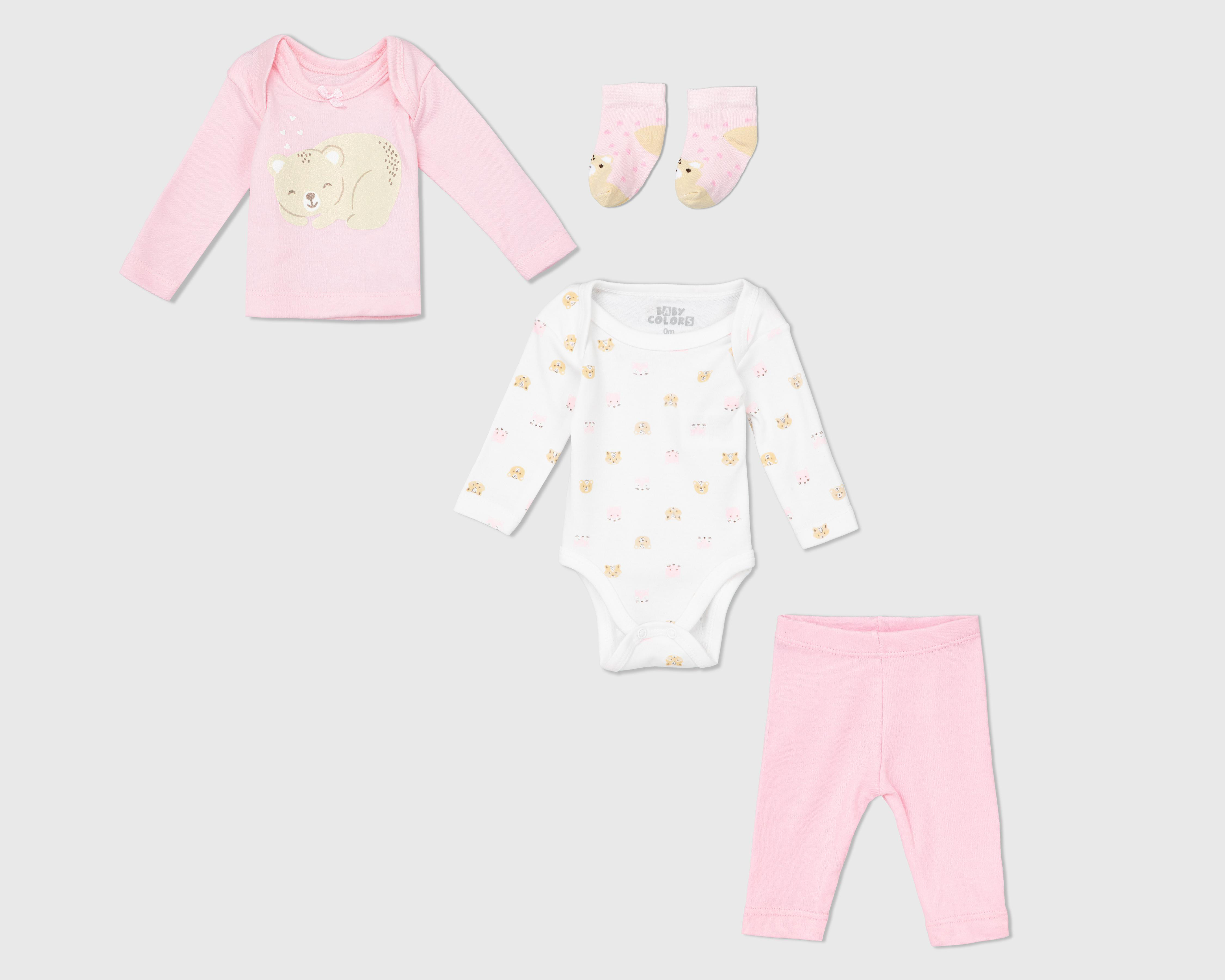 Conjunto para Bebé Niña Baby Colors 4 Piezas