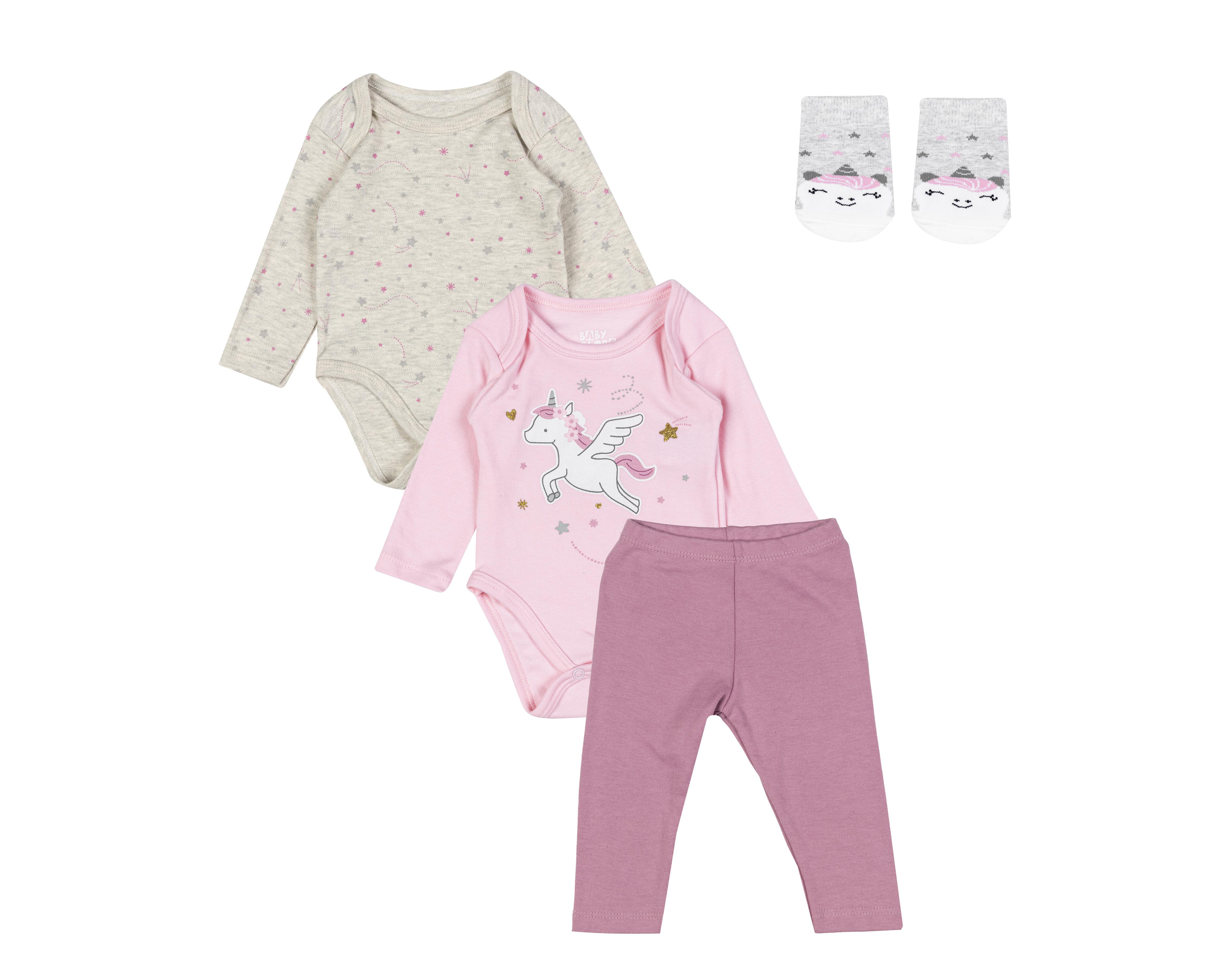 Foto 1 | Conjunto para Bebé Niña Baby Colors con Calcetas