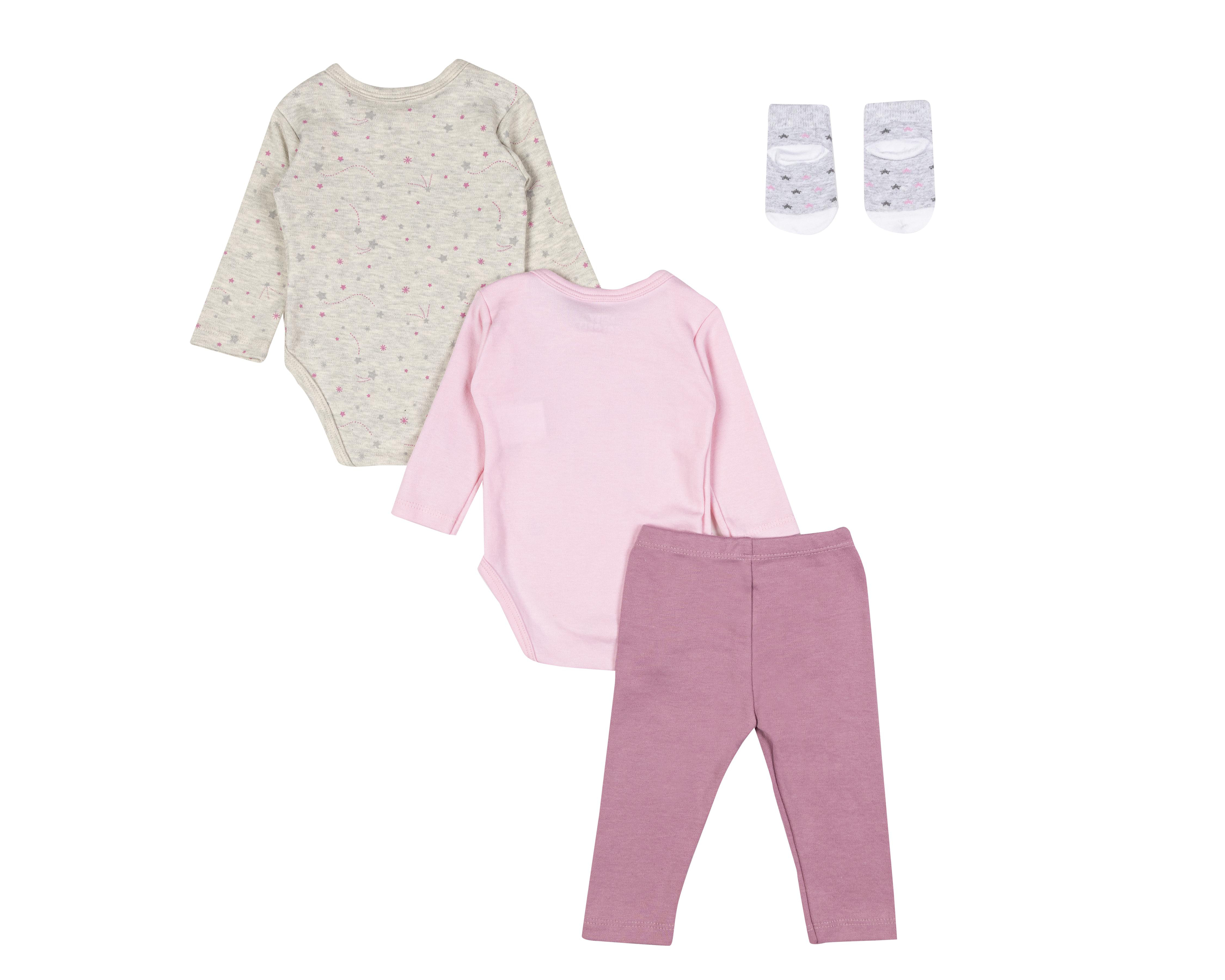 Foto 2 | Conjunto para Bebé Niña Baby Colors con Calcetas