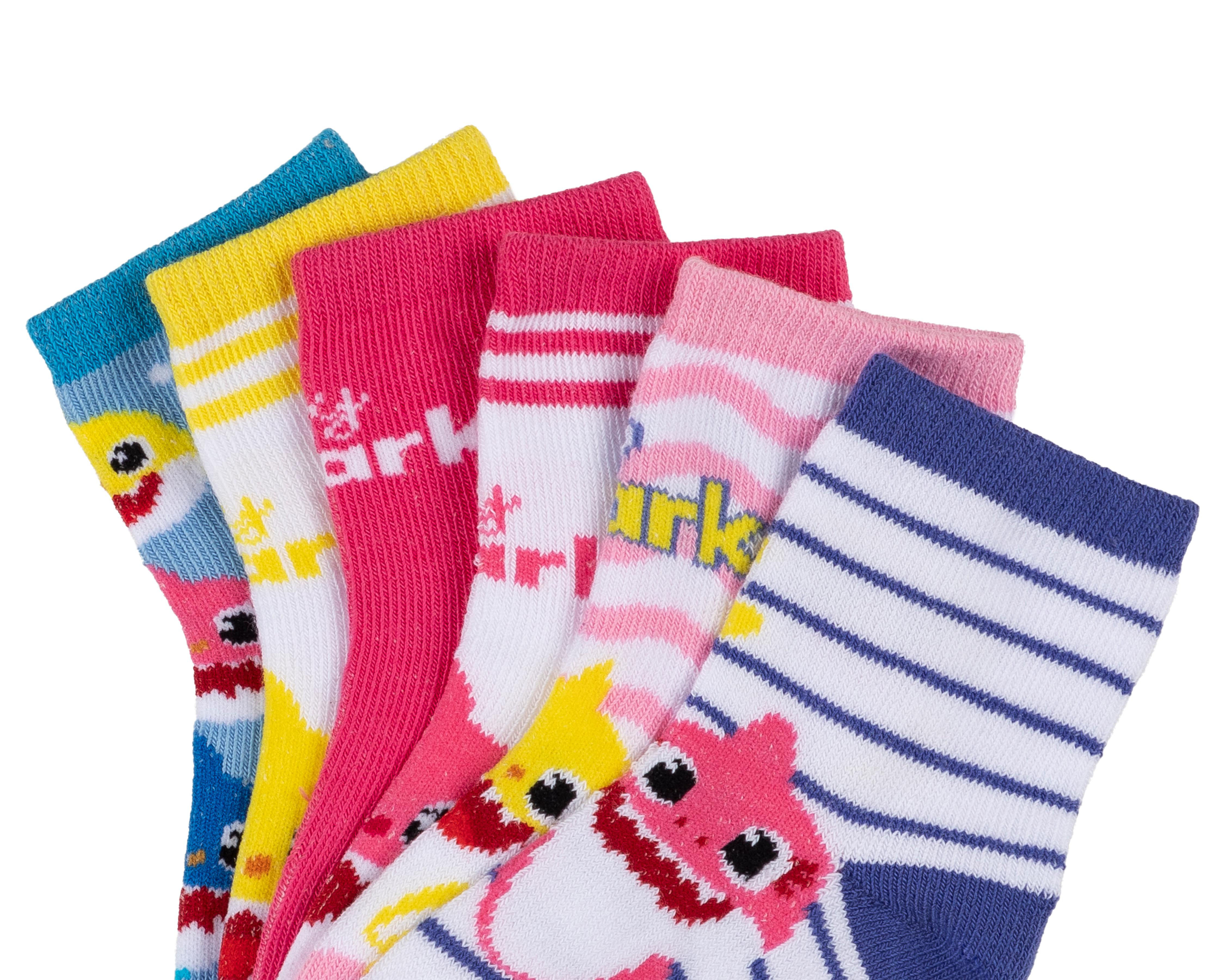 Foto 2 | Calcetines para Bebé Baby Chark 6 Pares