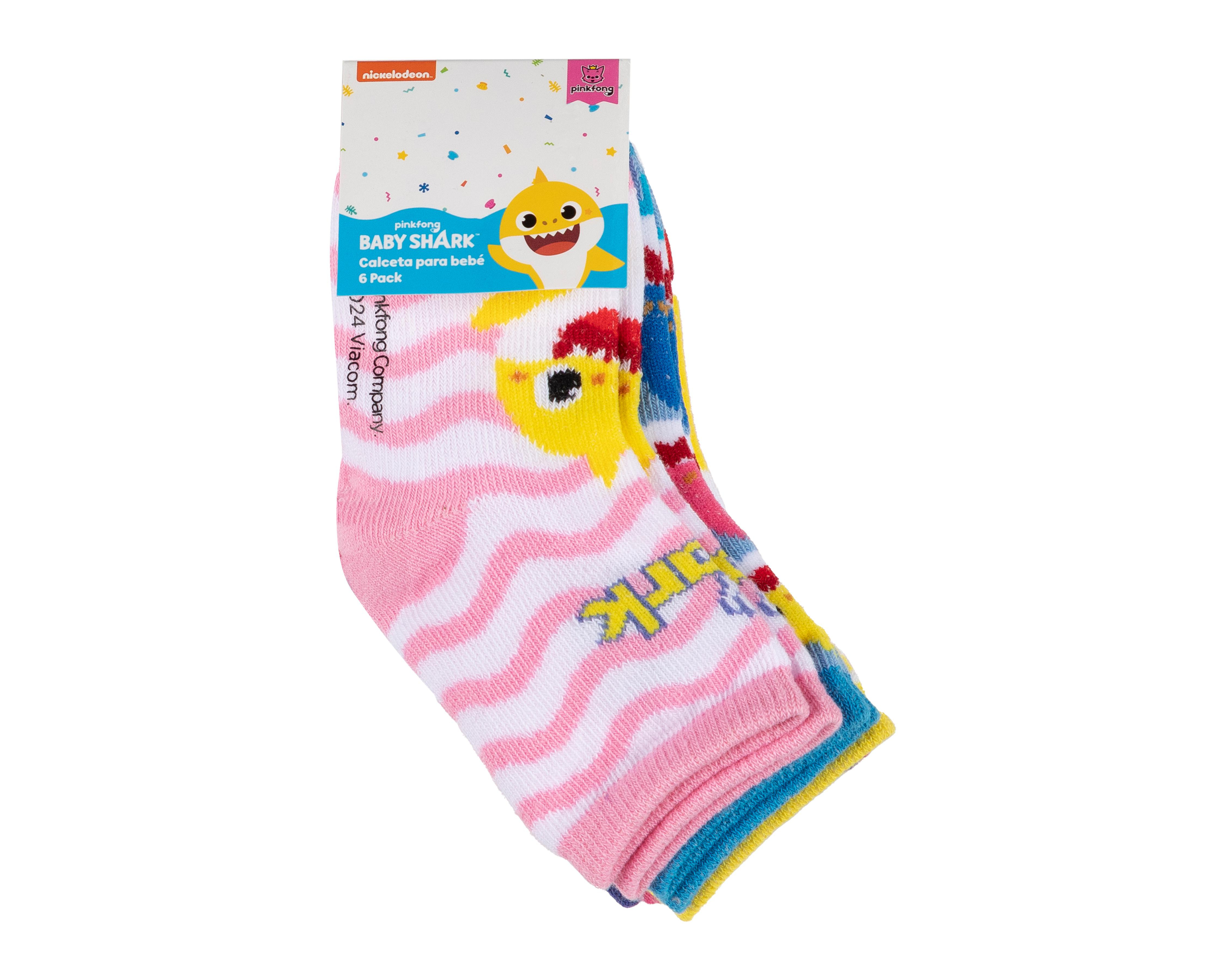 Foto 4 pulgar | Calcetines para Bebé Baby Chark 6 Pares