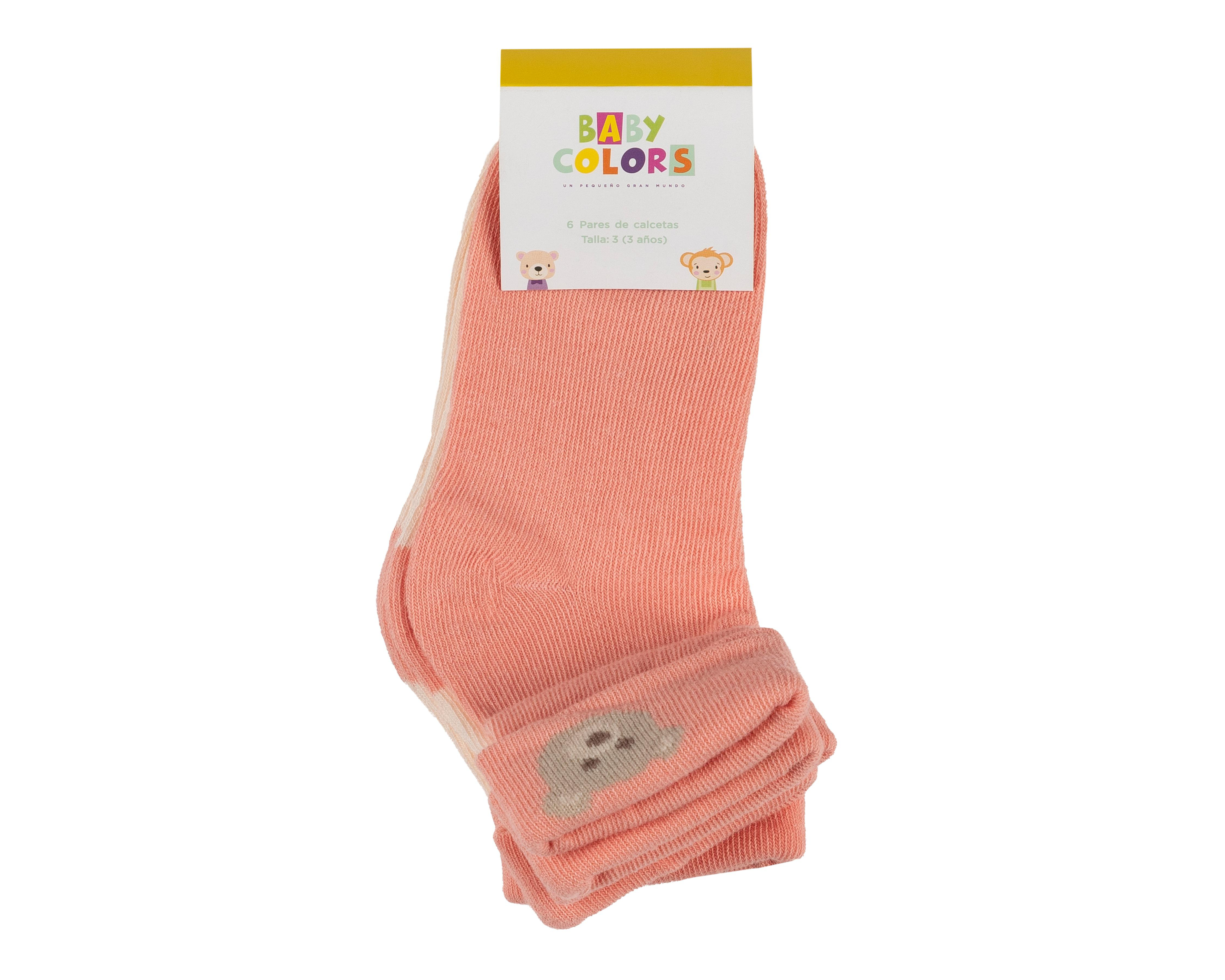 Foto 4 pulgar | Calcetines para Bebé Baby Colors 6 Pares