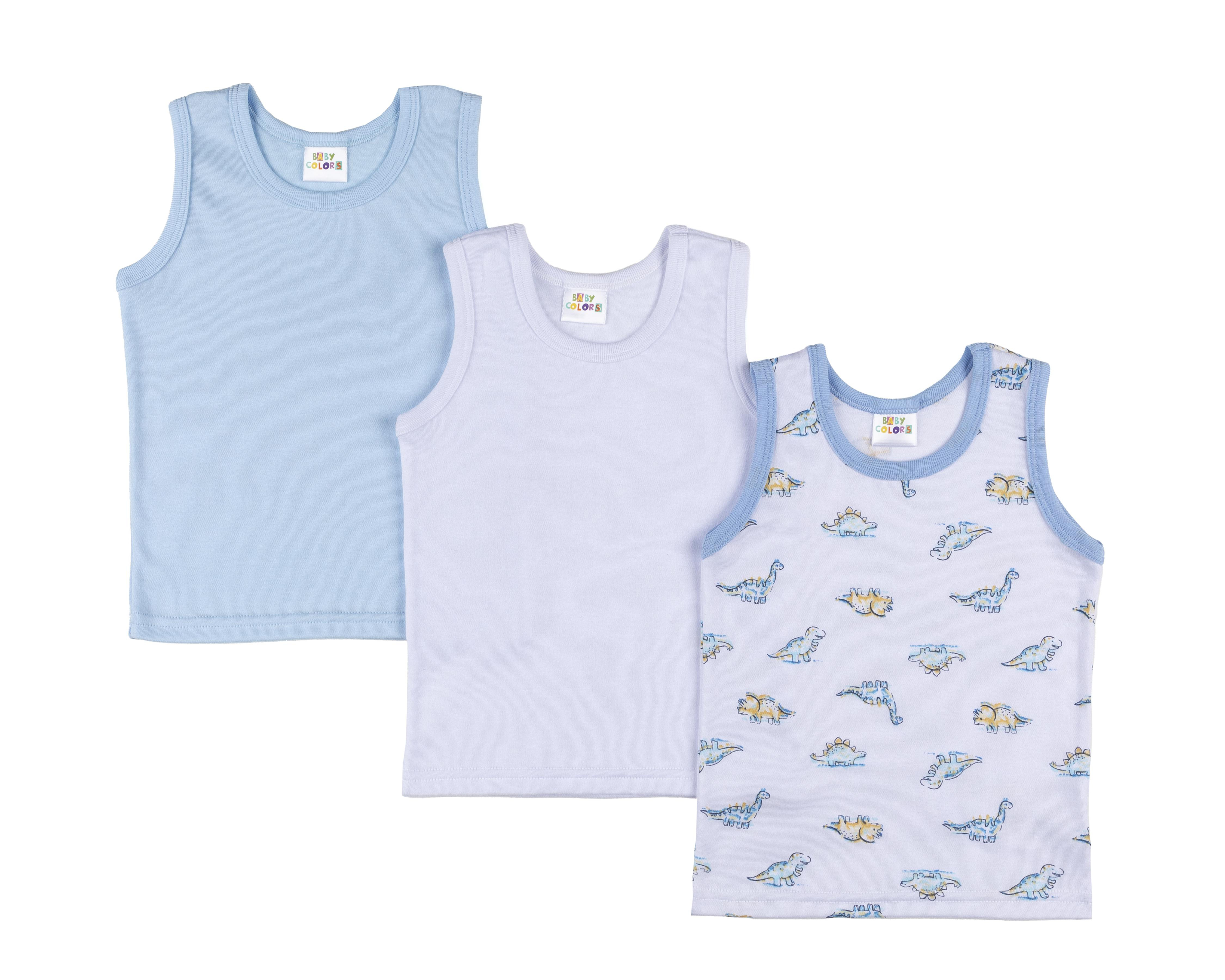 Foto 2 pulgar | Camiseta Interior Baby Colors para Bebé Niño 3 Piezas