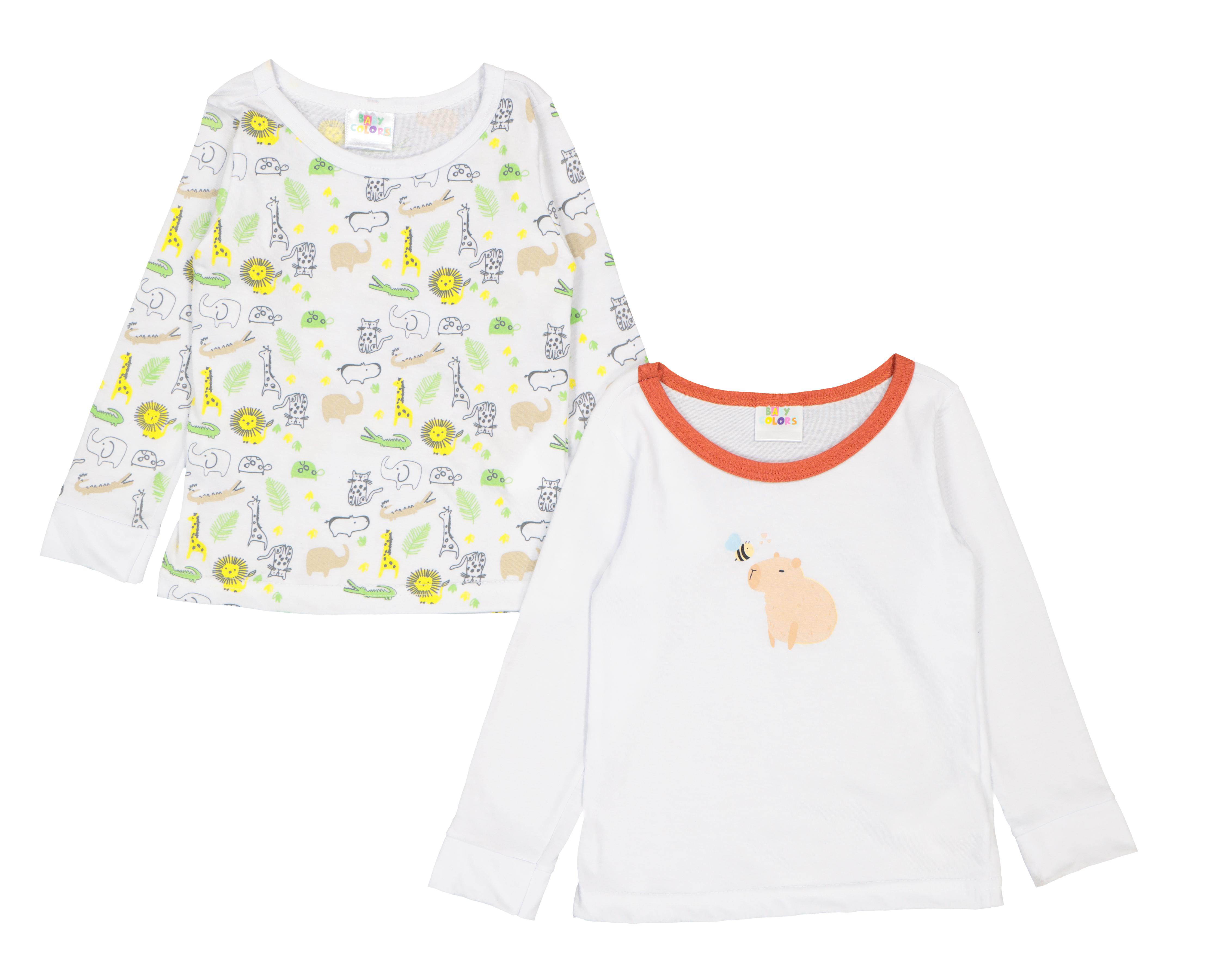 Camiseta Interior Baby Colors para Bebé Niño 2 Piezas $119