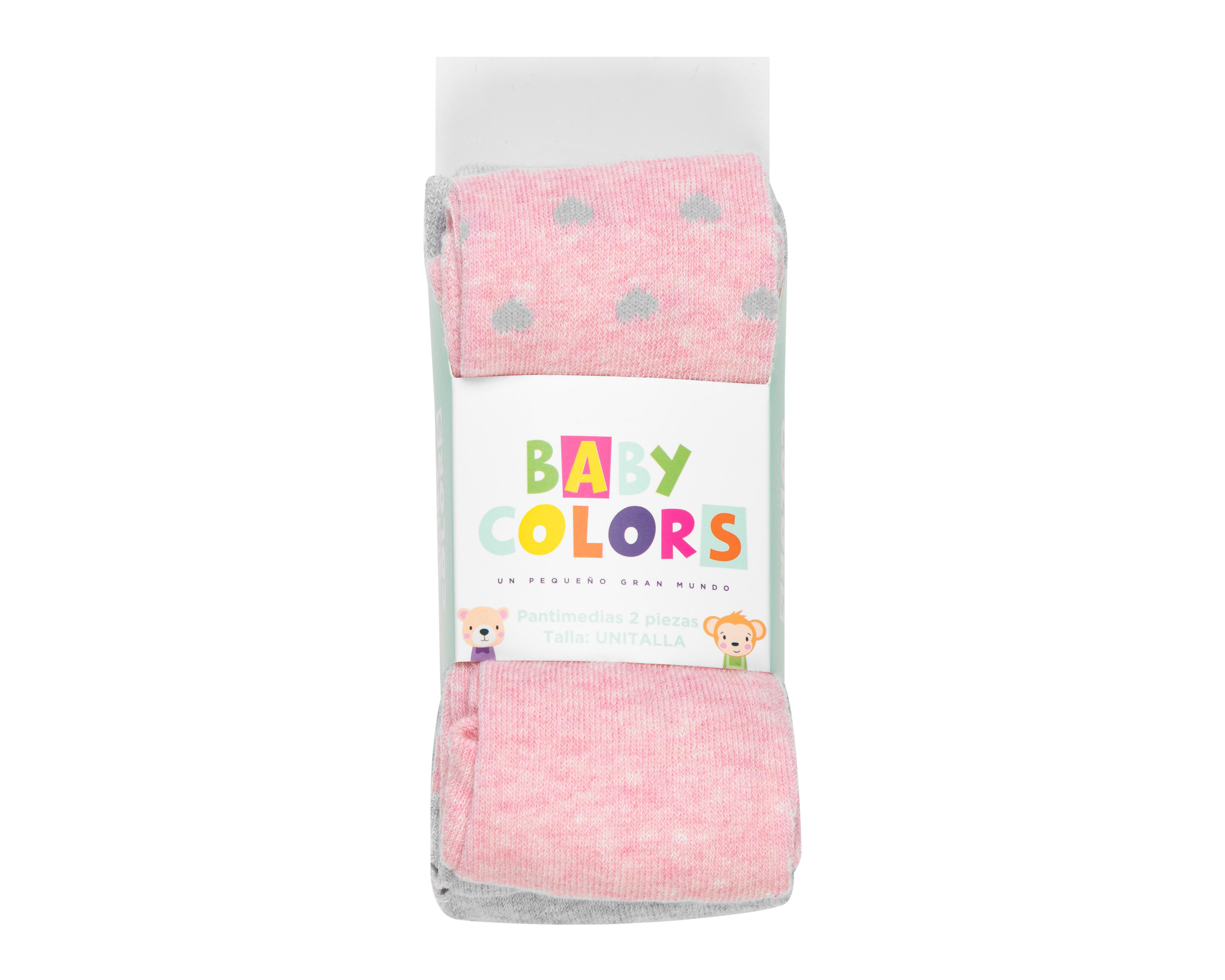 Foto 5 pulgar | Mallas Multicolor para Niña Estampado Corazones 2 Piezas