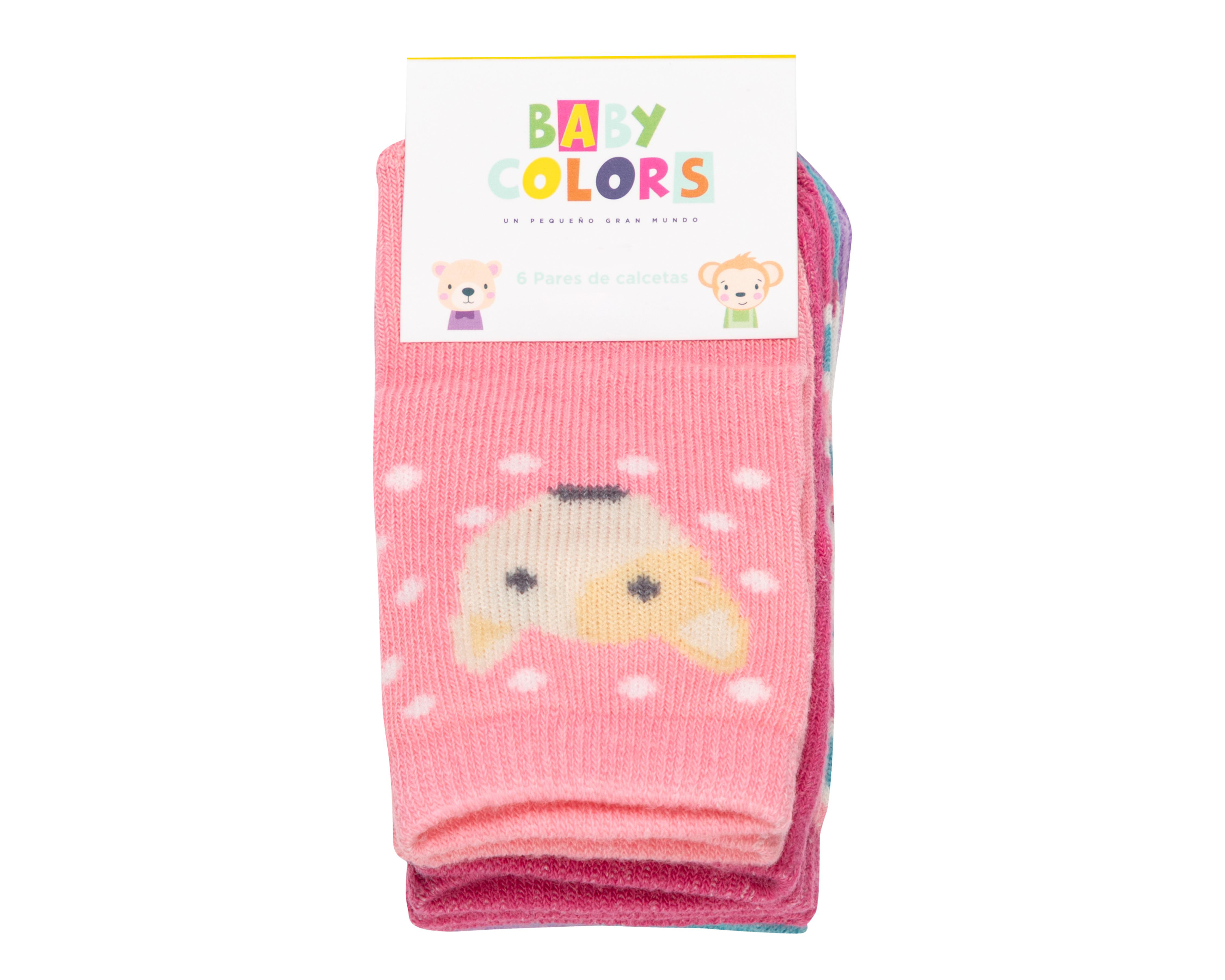 Foto 4 pulgar | Calcetas para Bebé Baby Colors 6 Pares