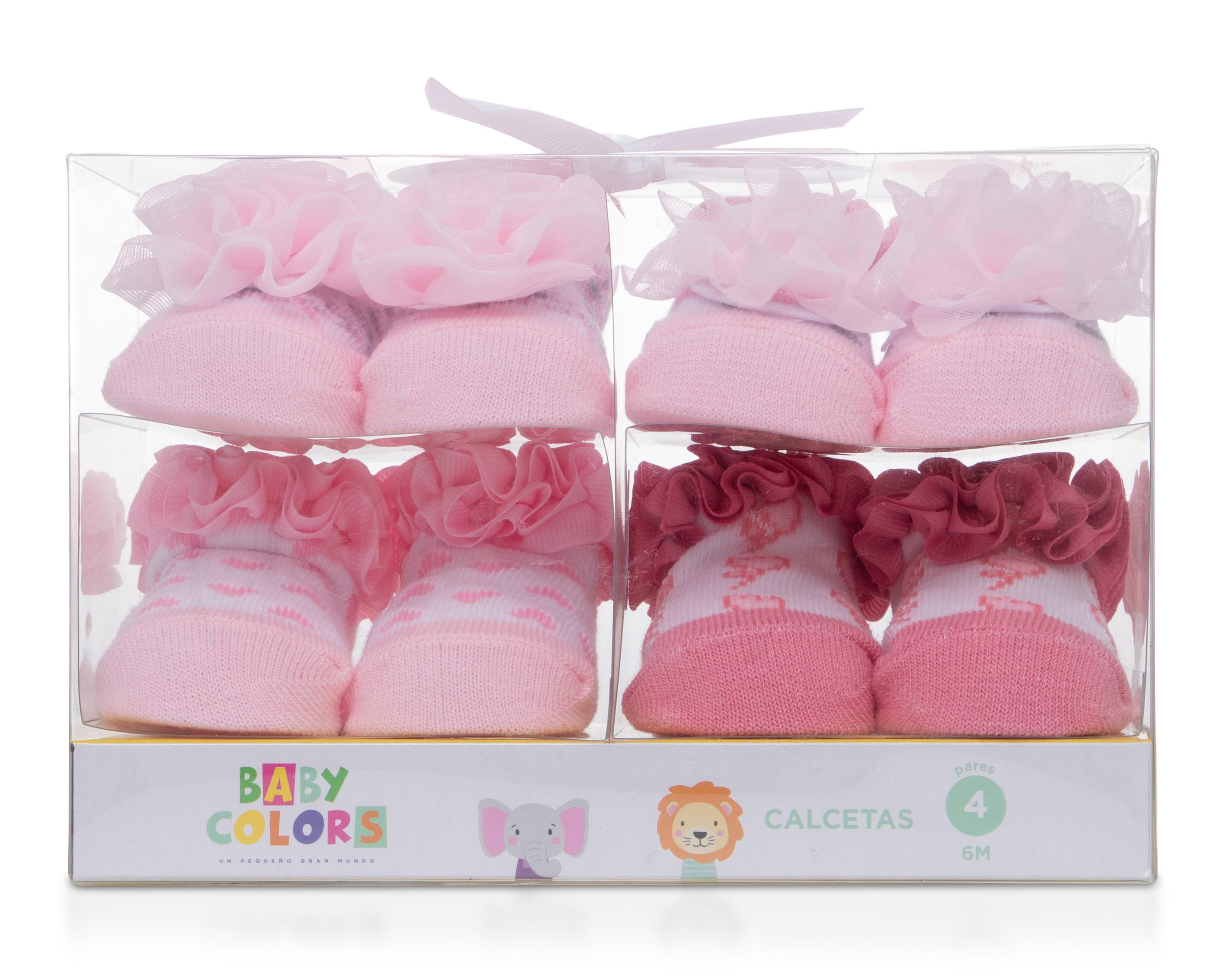 Foto 4 | Calcetas Baby Colors para Bebé Niña 4 Pares