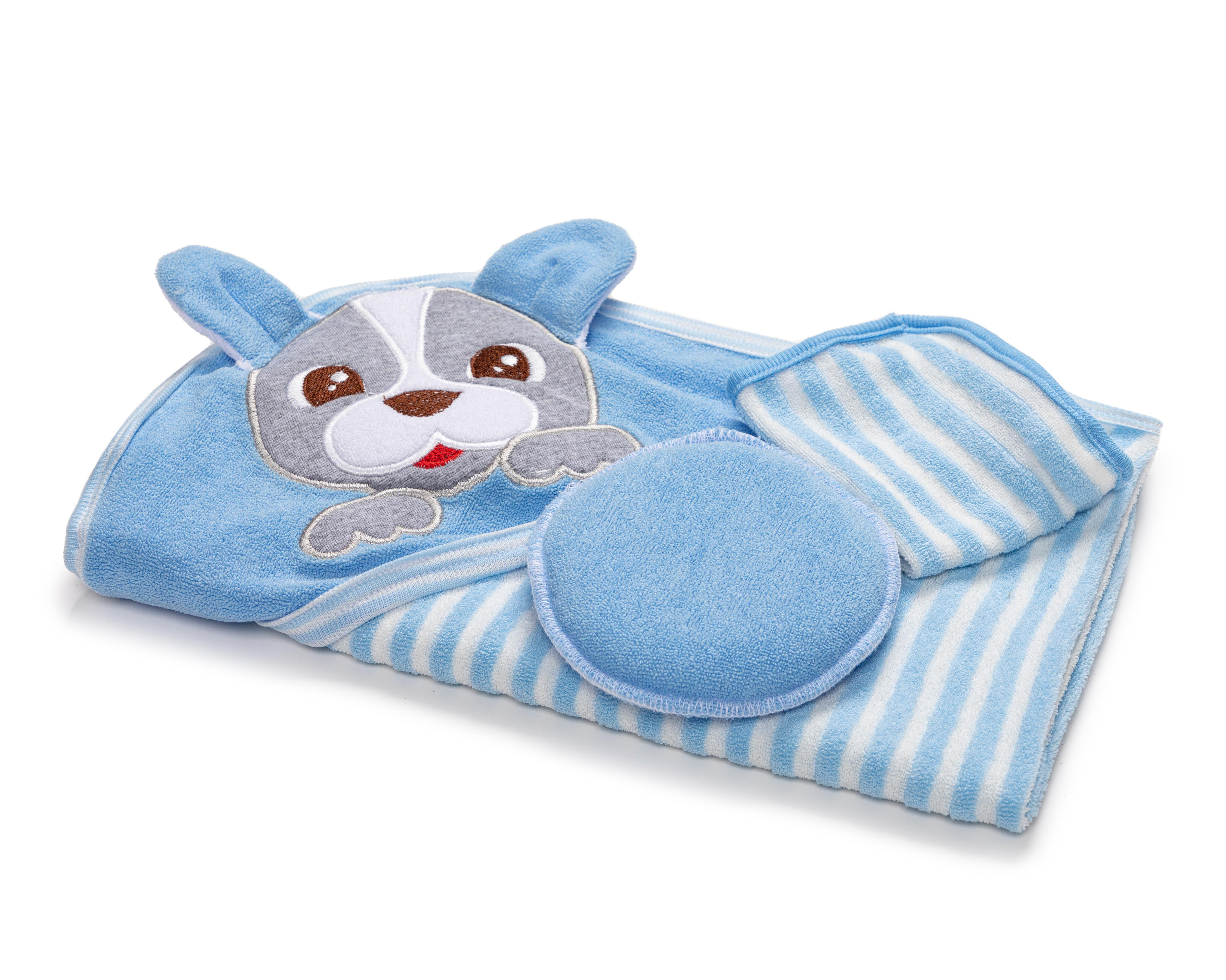 Foto 7 pulgar | Toalla de Baño para Bebé Baby Colors Azul