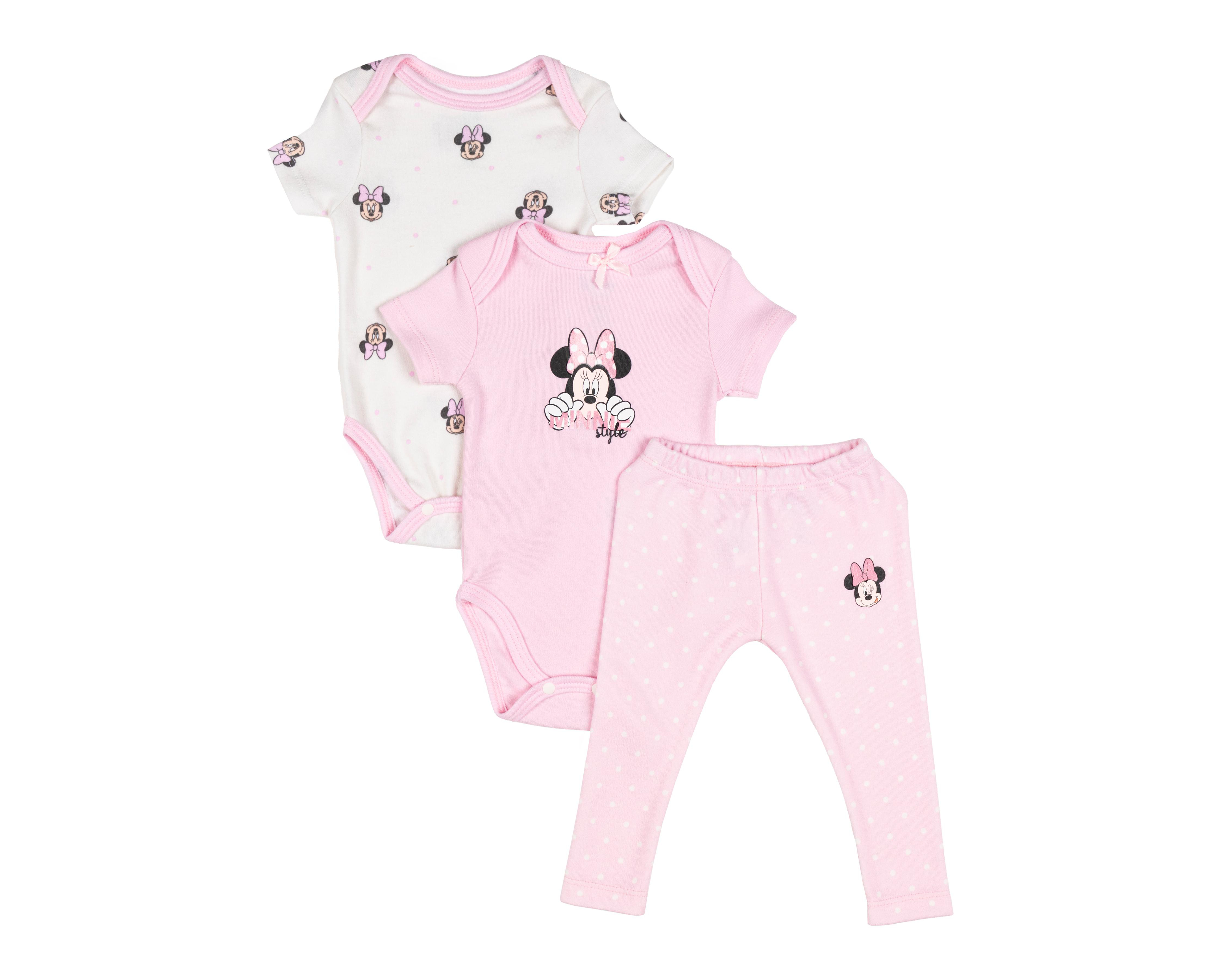 Foto 2 pulgar | Conjunto para Bebé Niña Disney Baby Minnie Mouse 3 Piezas